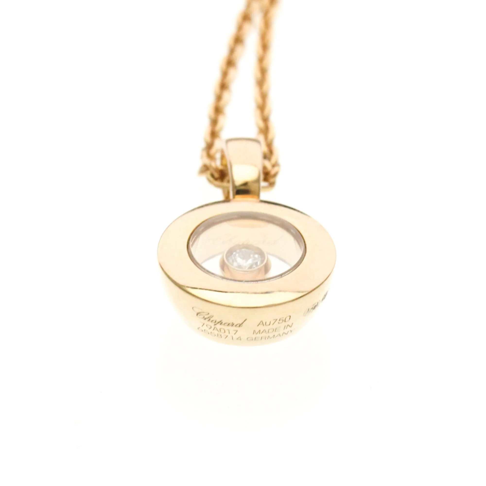 Pendant Necklace 18K Rose Gold with Diamond - Image 4