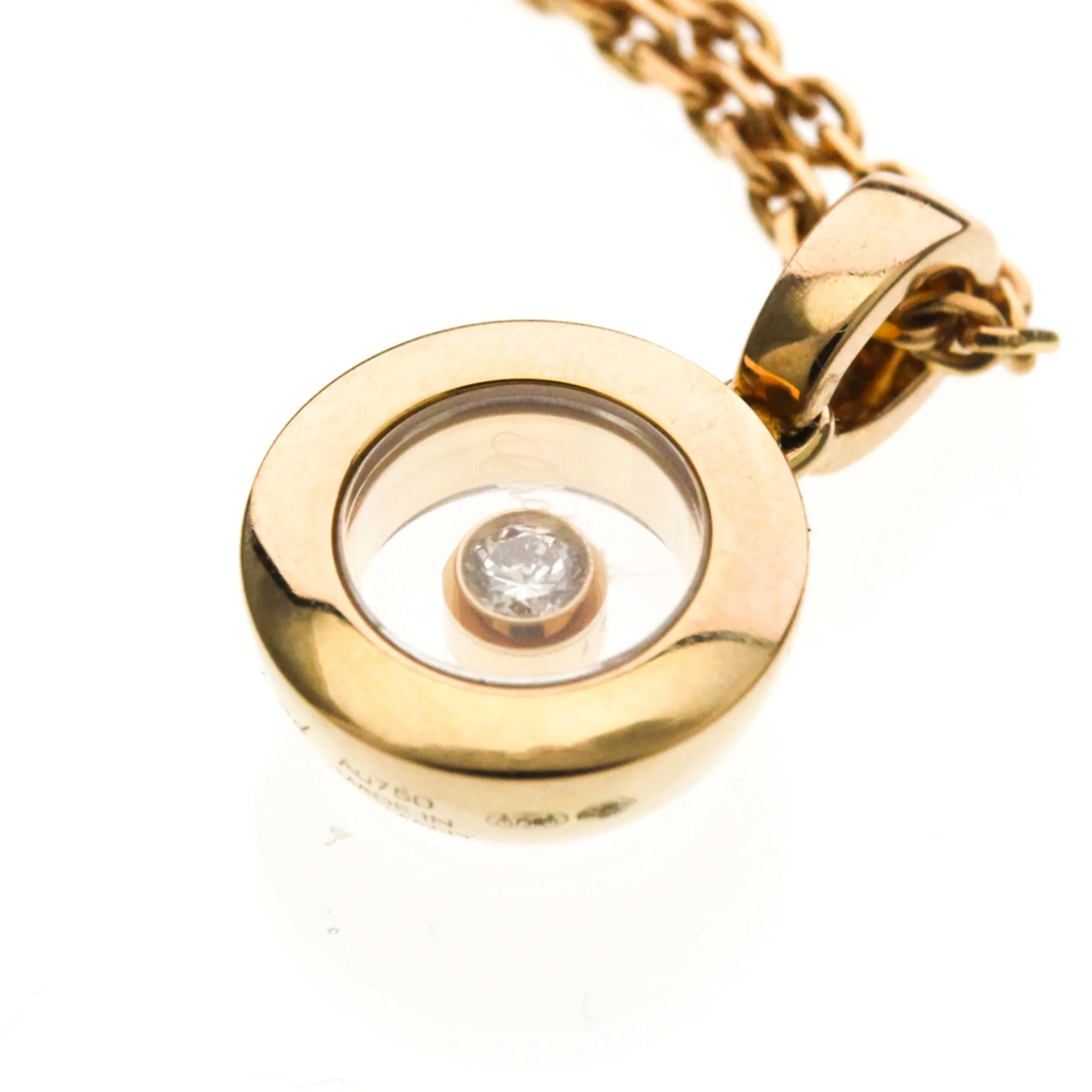 Pendant Necklace 18K Rose Gold with Diamond - Image 7