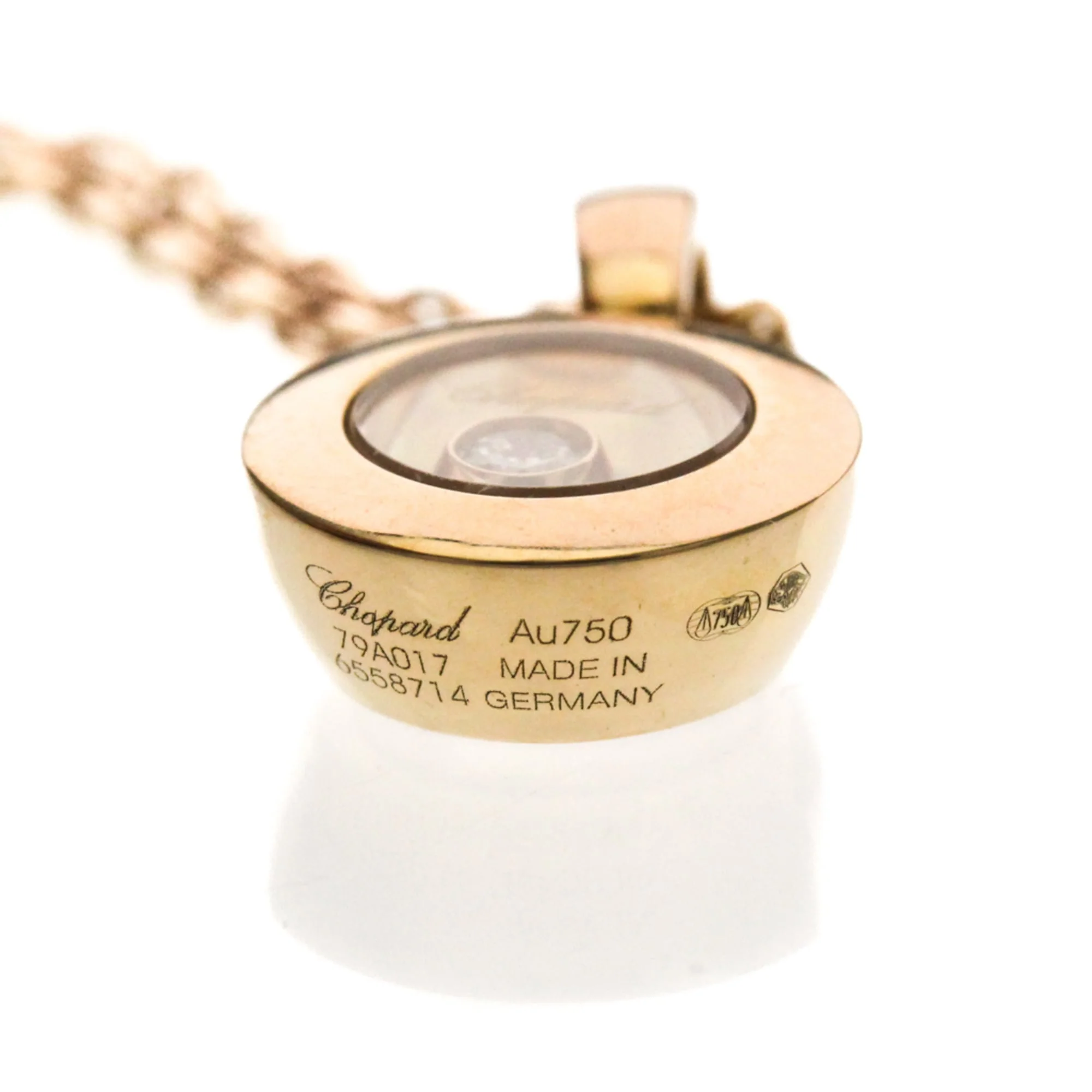 Pendant Necklace 18K Rose Gold with Diamond - Image 8