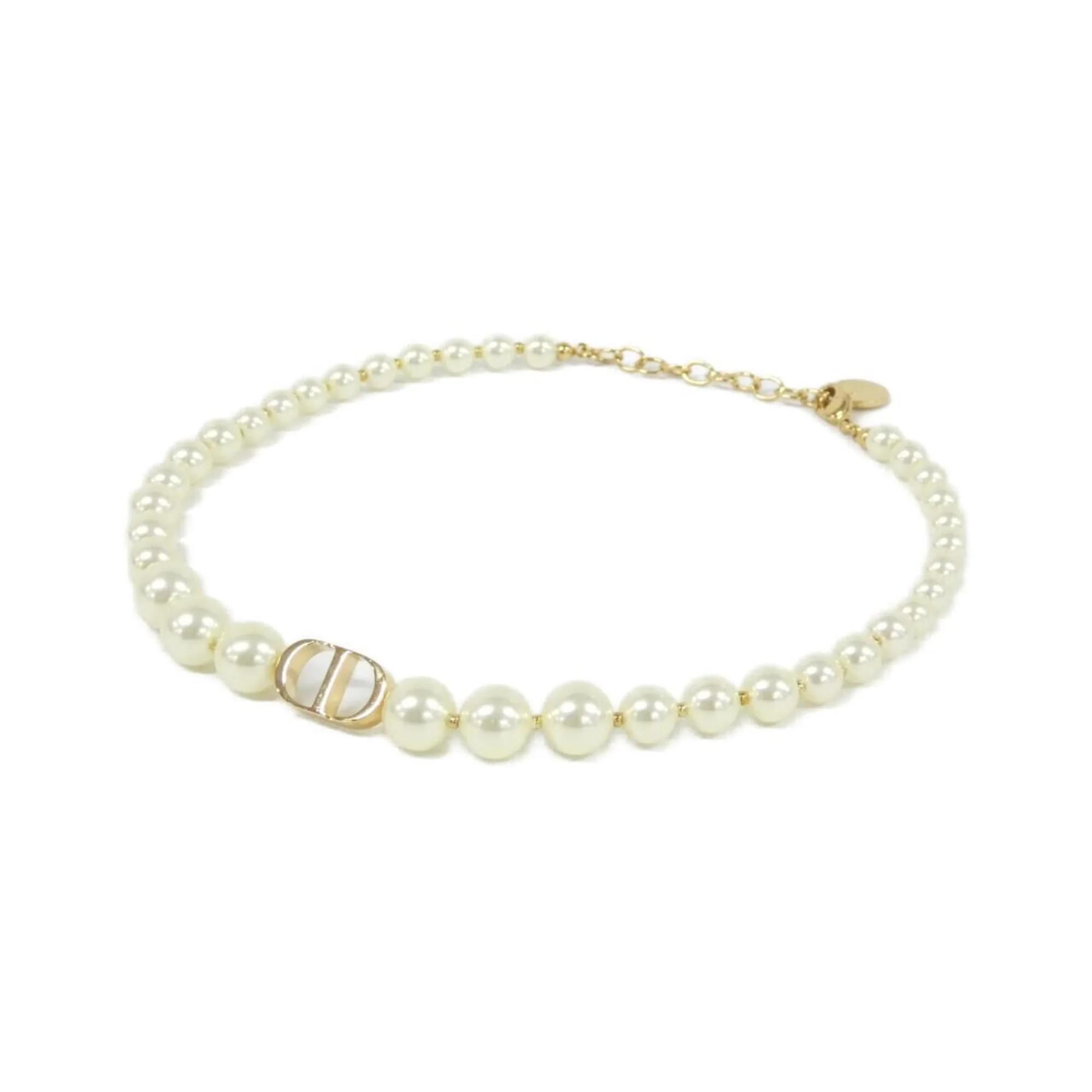 30 Montaigne Pendant Necklace Gold and White - Image 2