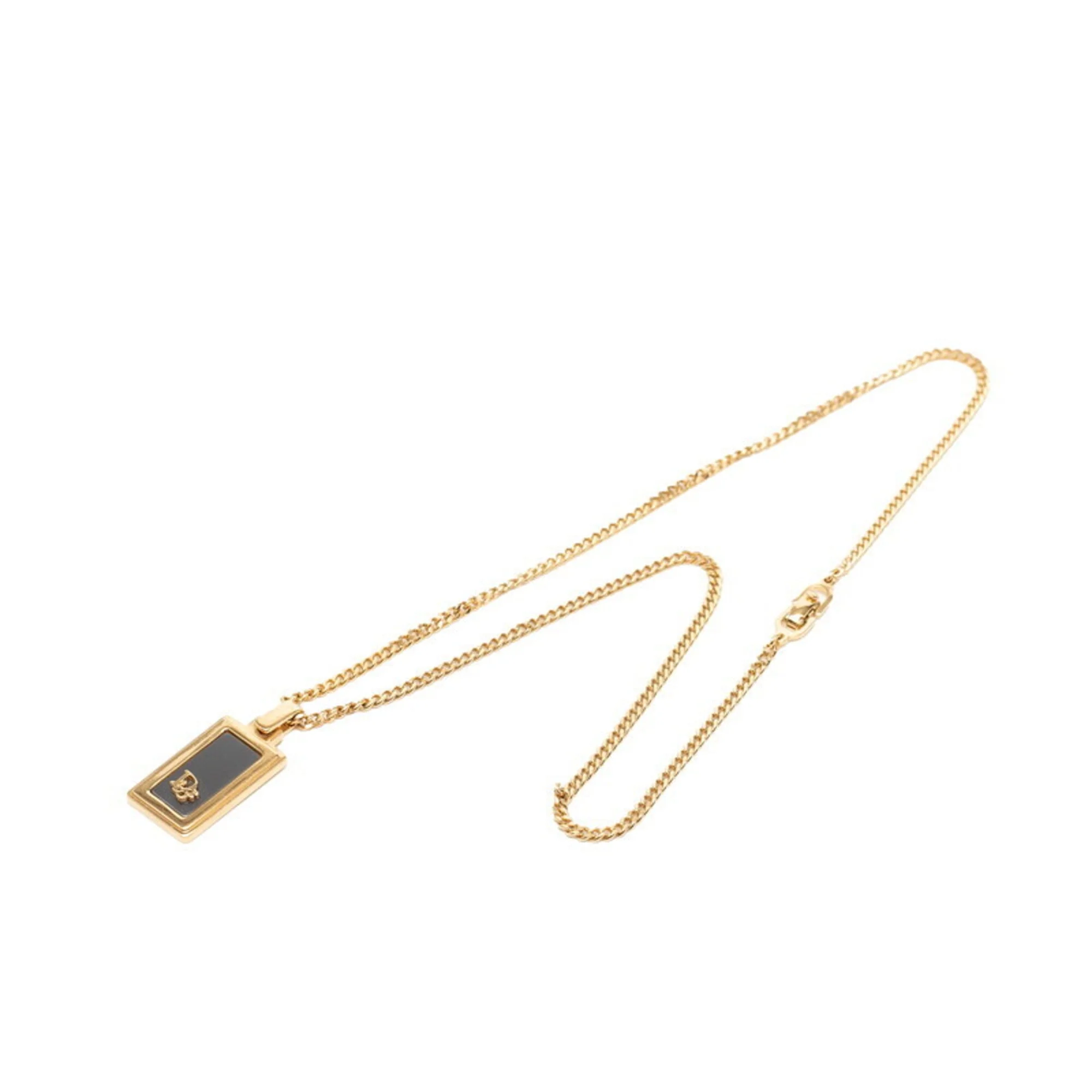 CD Pendant Necklace Gold and Black Plated - Image 3