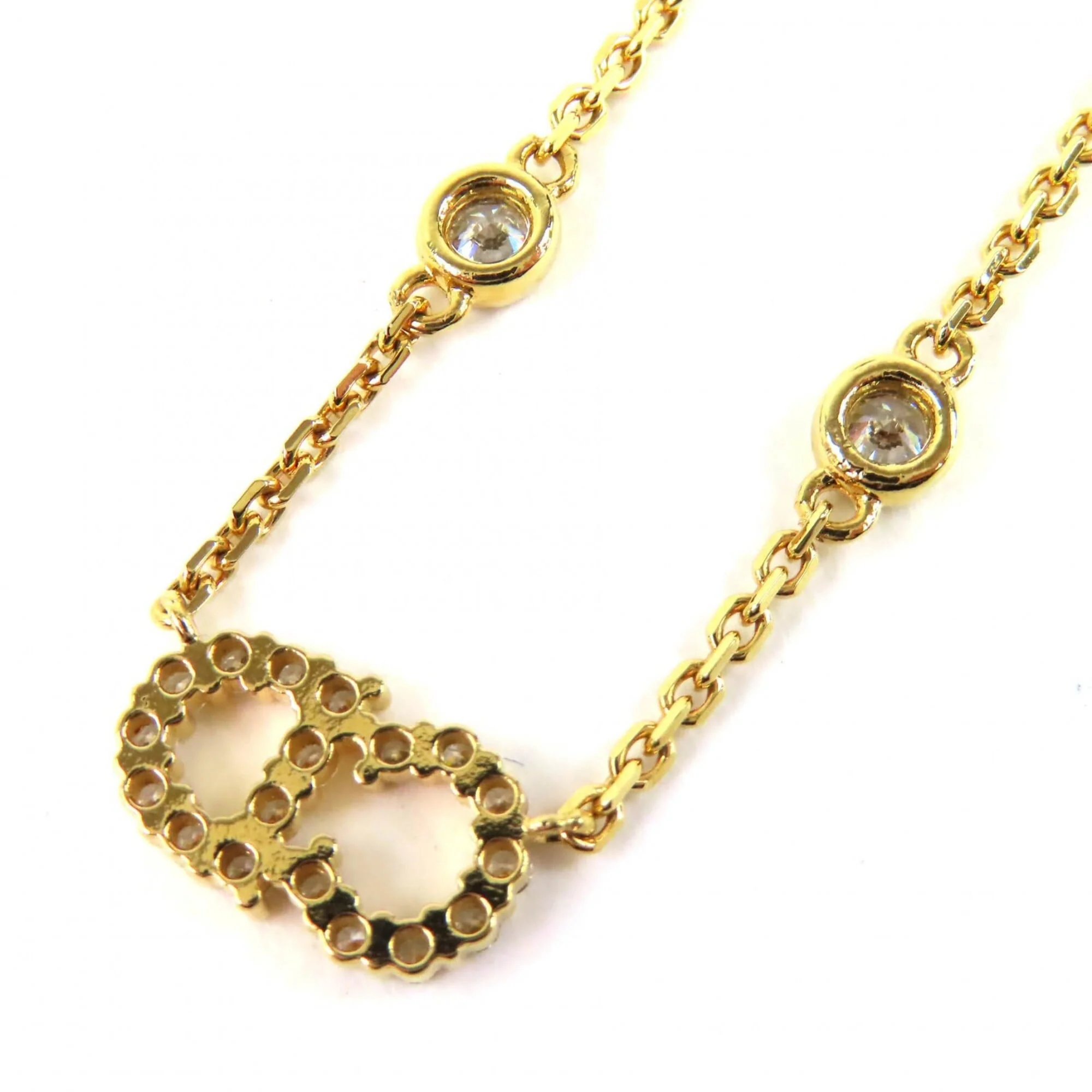 Clair D Lune Pendant Necklace Gold with Rhinestone - Image 6