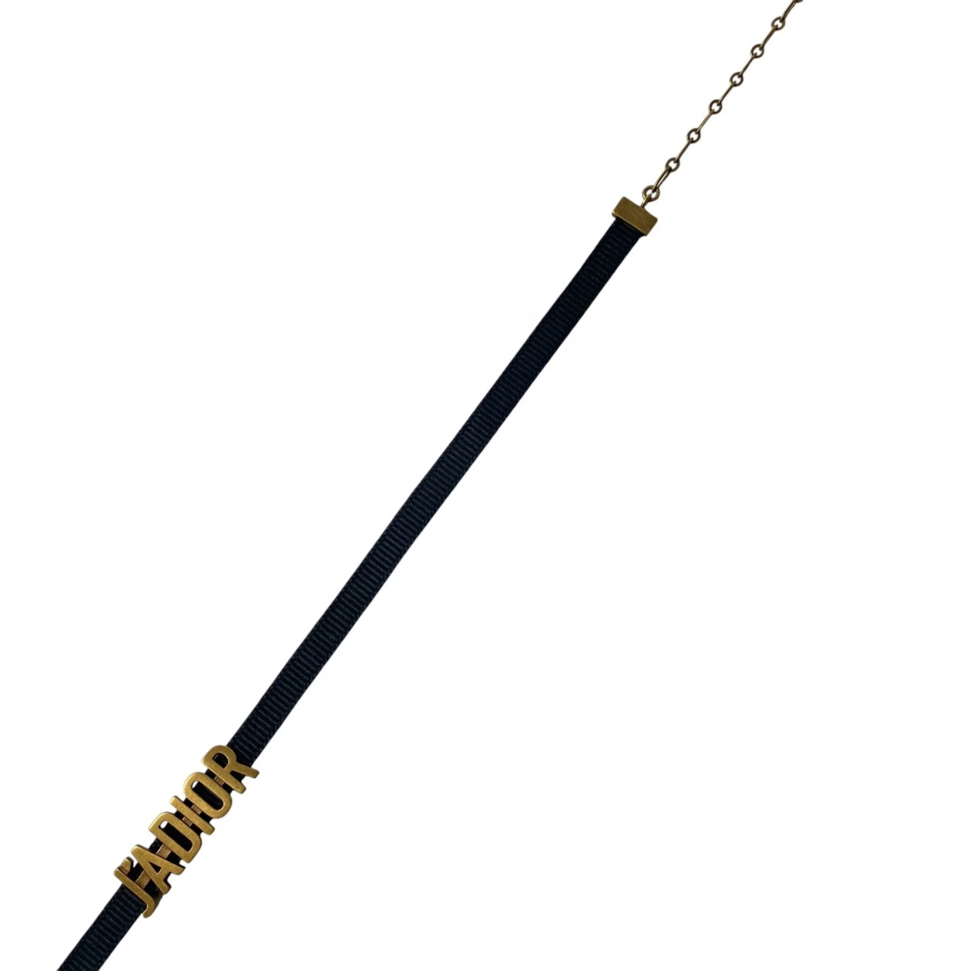 J.A DIOR Choker Necklace Black and Gold - Image 4