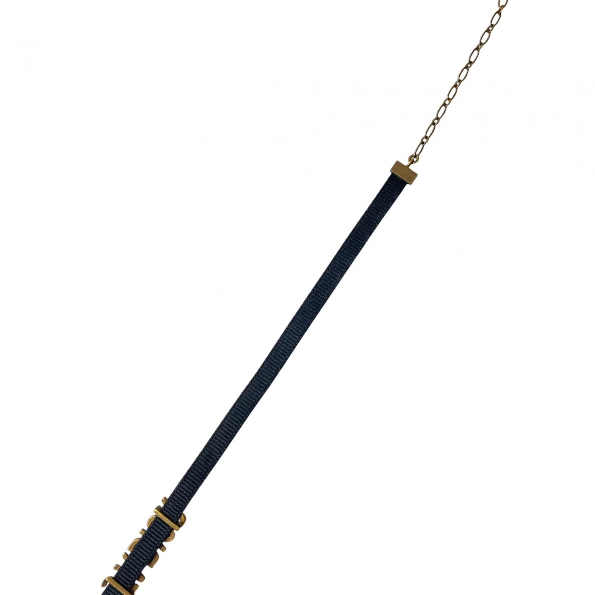J.A DIOR Choker Necklace Black and Gold - Image 7