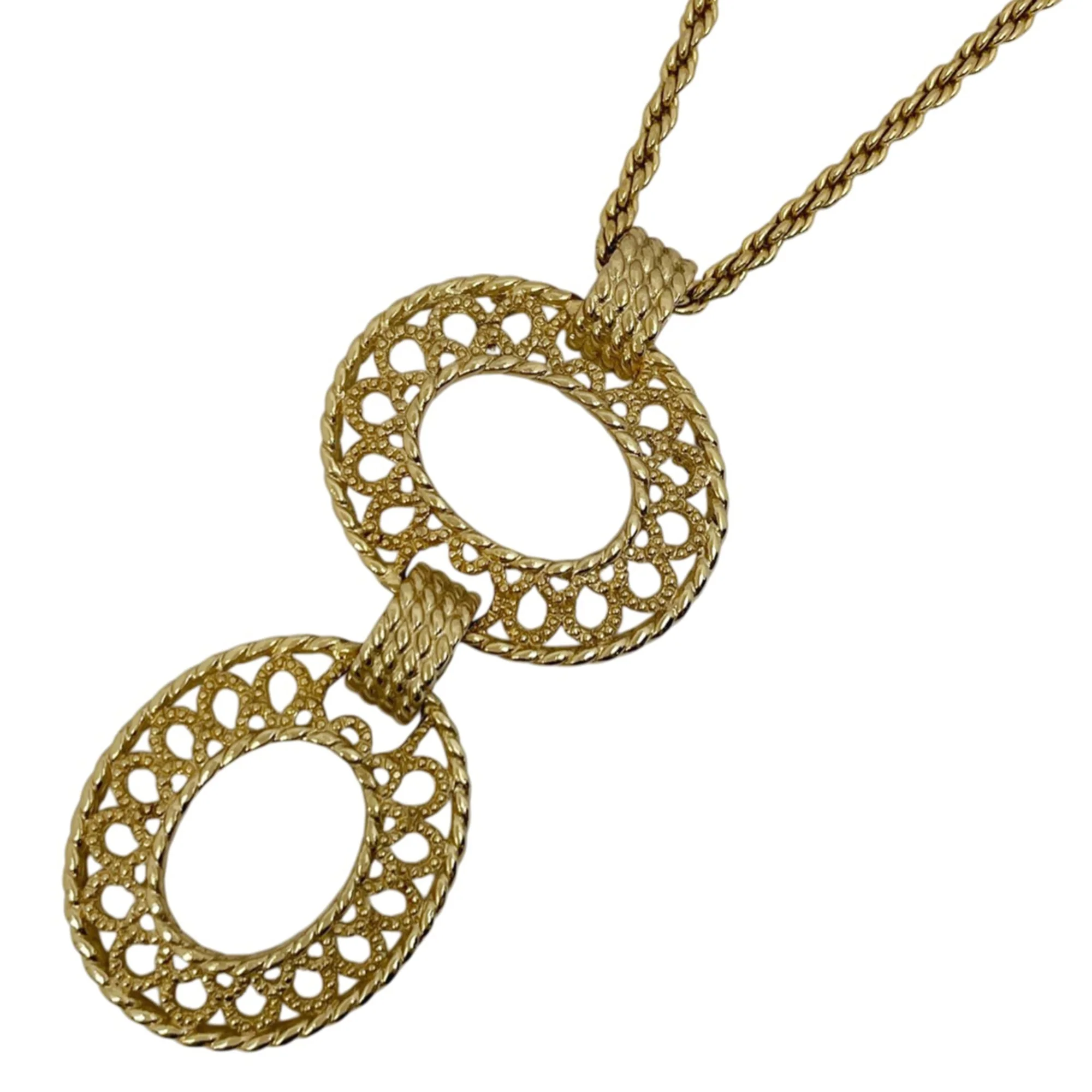 Oval Pendant Necklace Gold