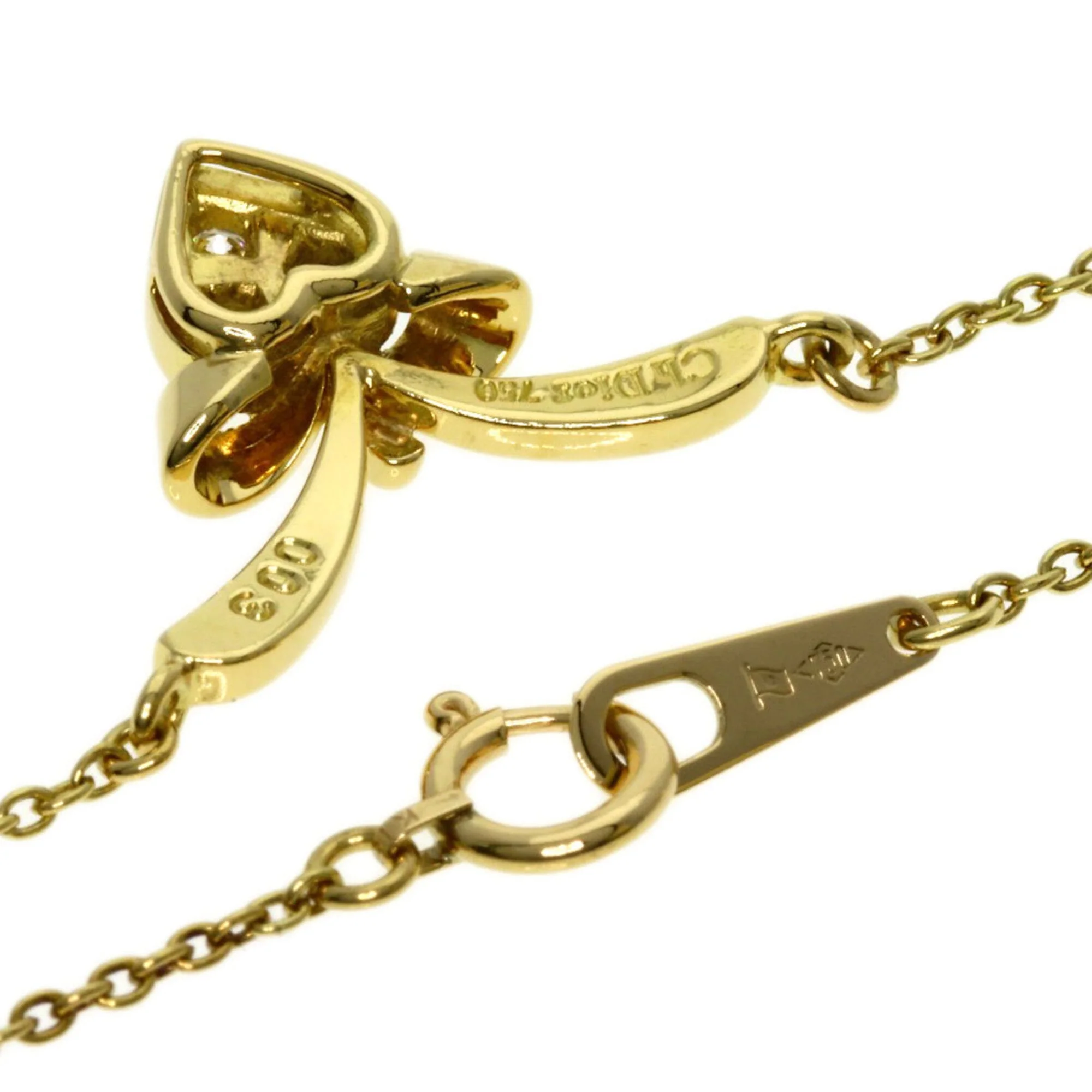 Pendant Necklace 18K Yellow Gold with Diamond - Image 2