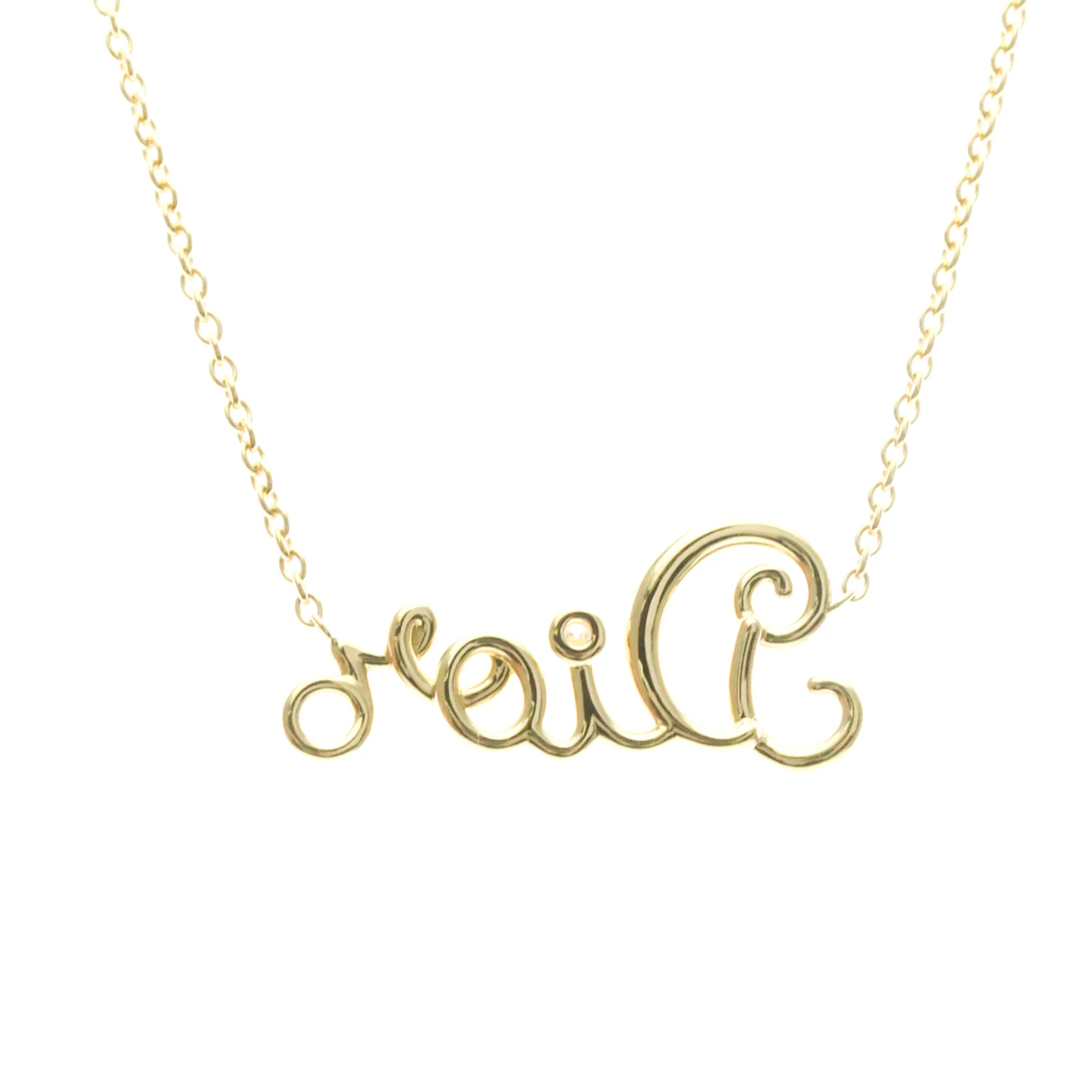 Pendant Necklace 18K Yellow Gold with Diamond - Image 2