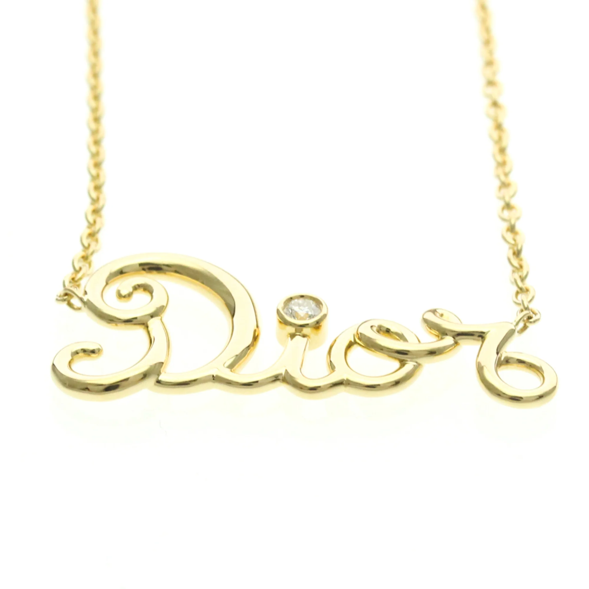 Pendant Necklace 18K Yellow Gold with Diamond - Image 4