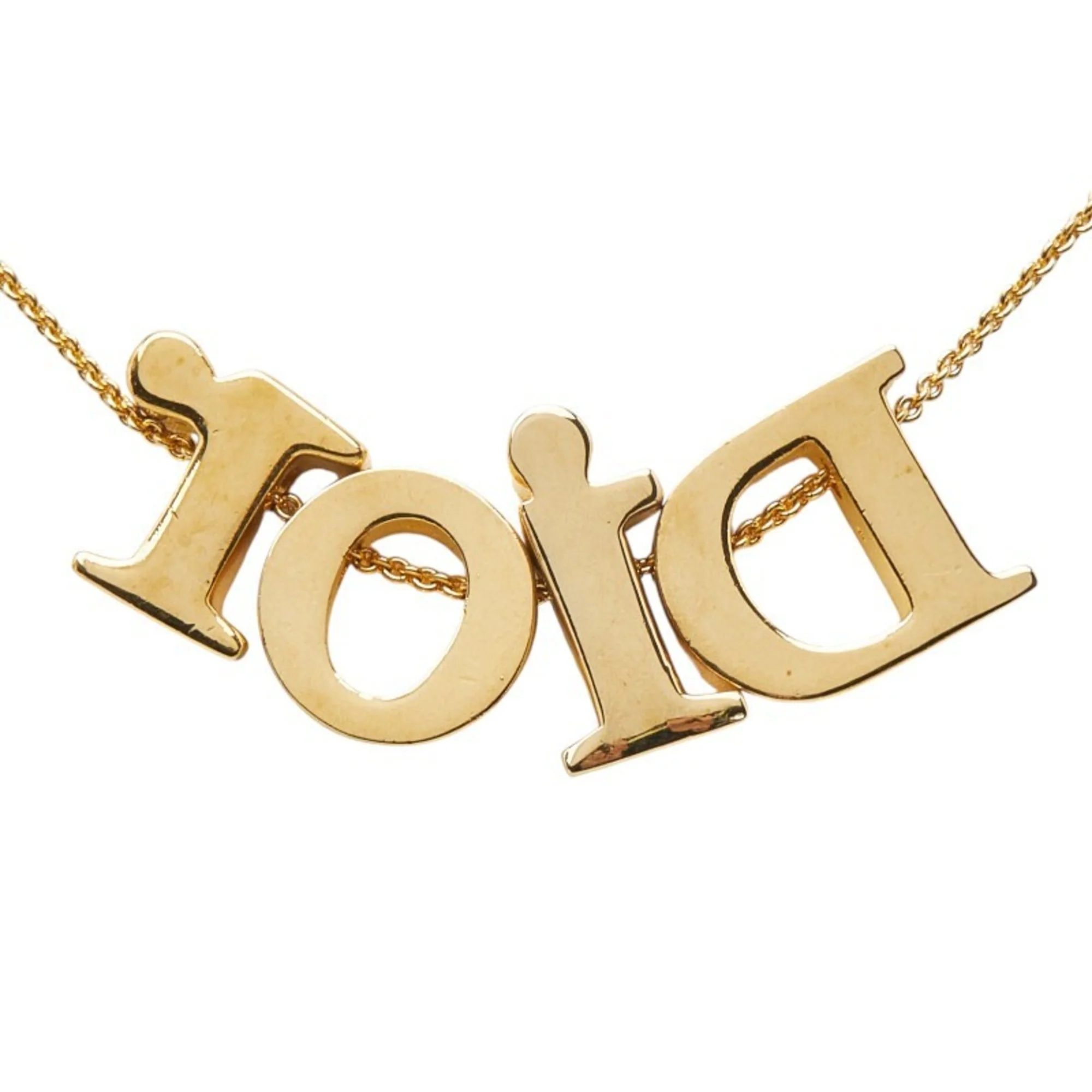 Pendant Necklace Gold and Rhinestone - Image 3