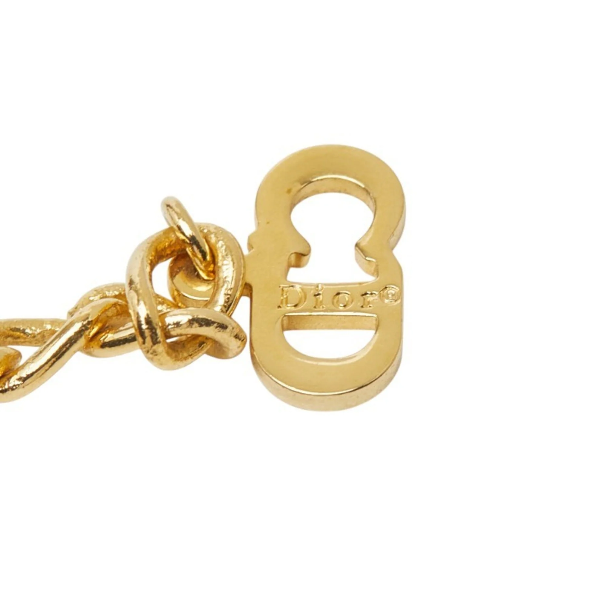 Pendant Necklace Gold and Rhinestone - Image 6