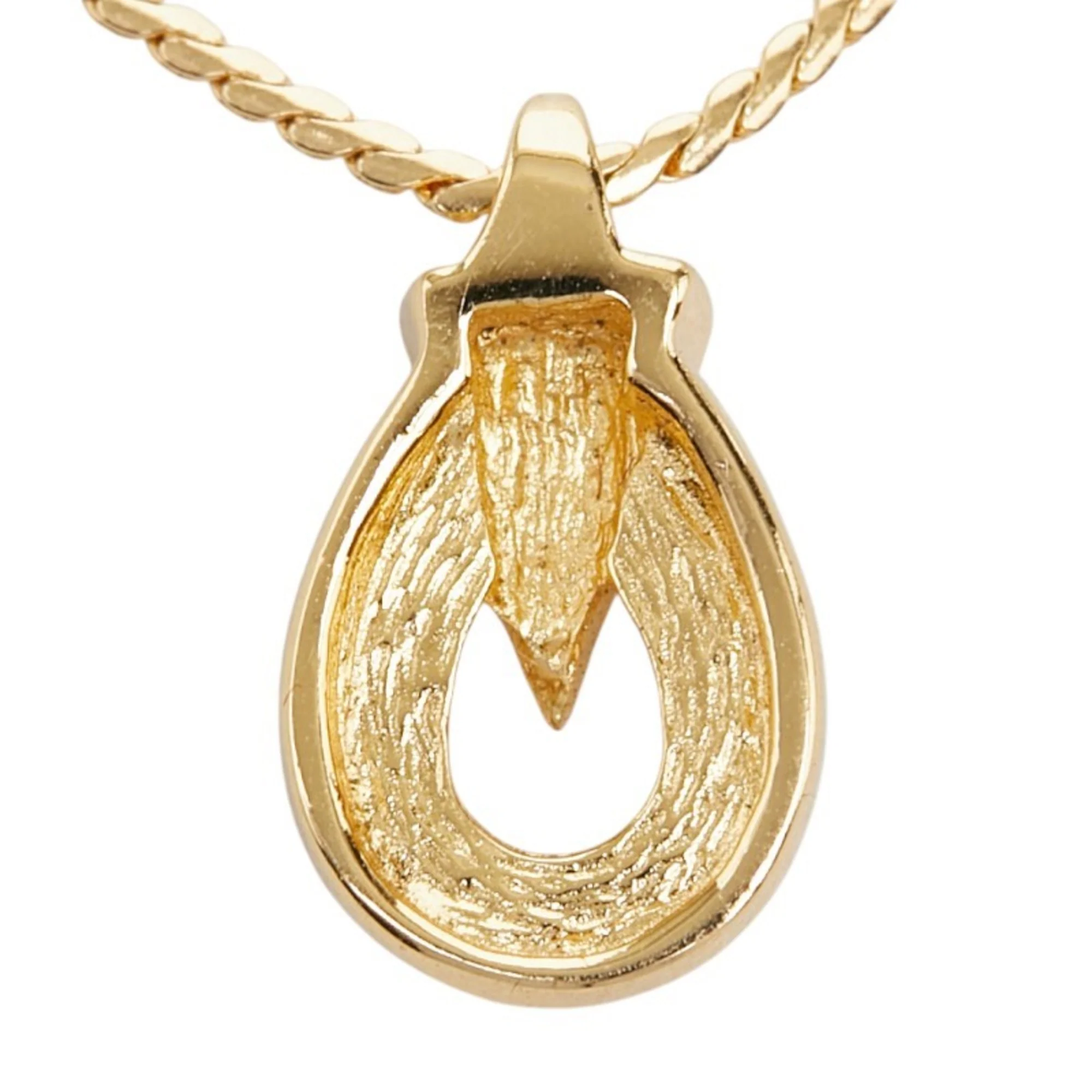 Pendant Necklace Gold and Rhinestone - Image 3