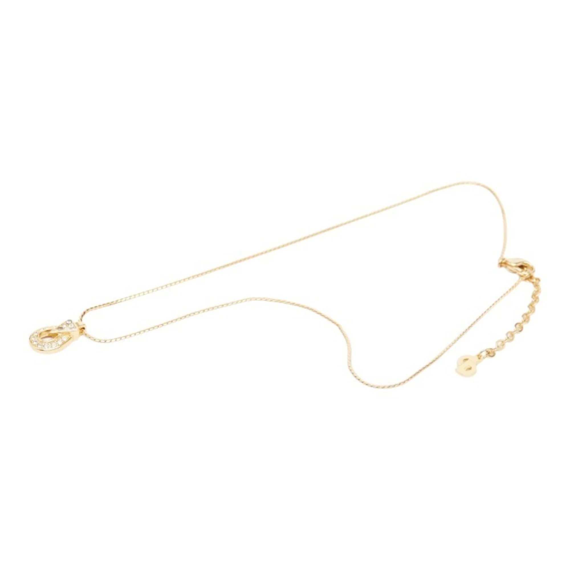 Pendant Necklace Gold and Rhinestone - Image 4