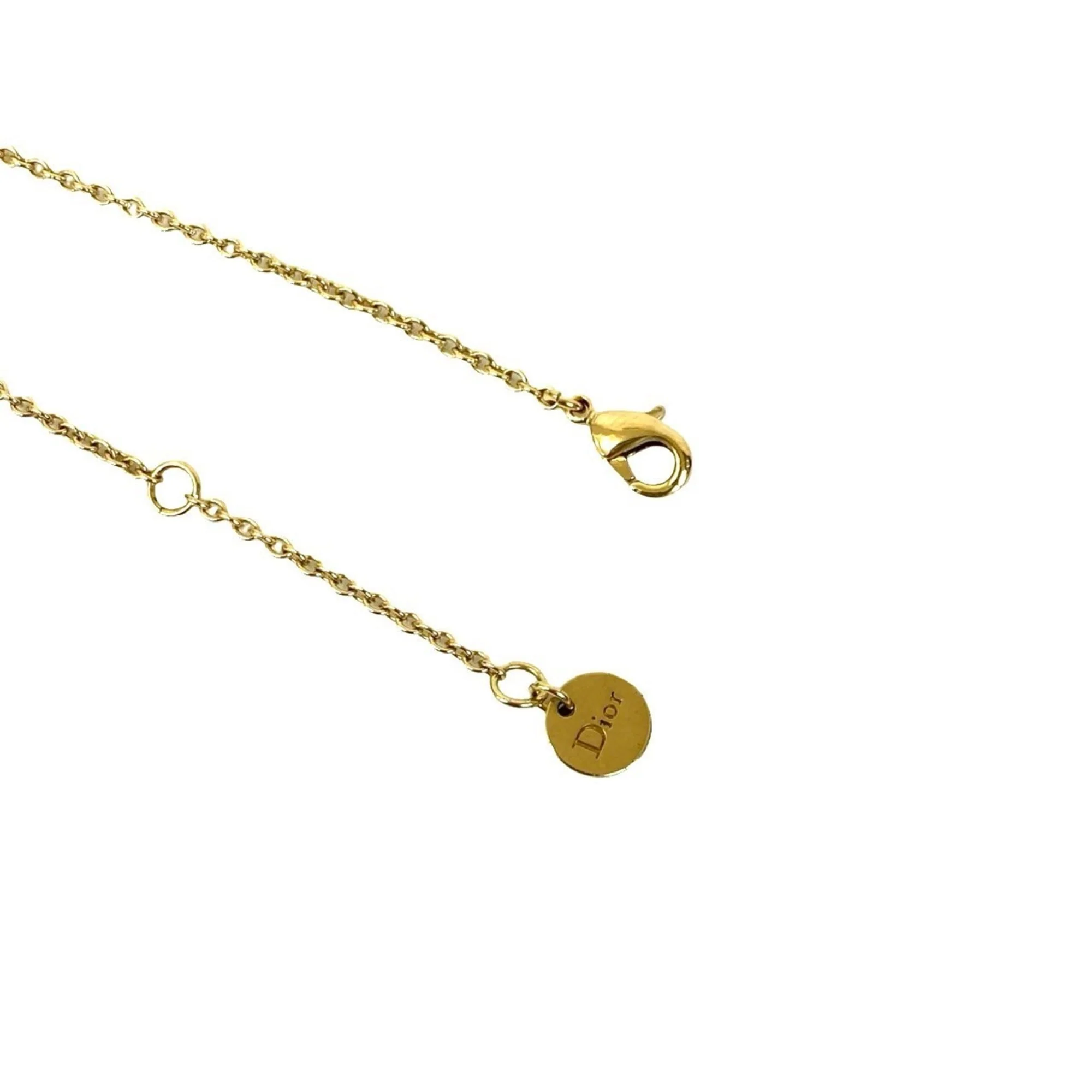 Pendant Necklace Gold and Rhinestone - Image 5
