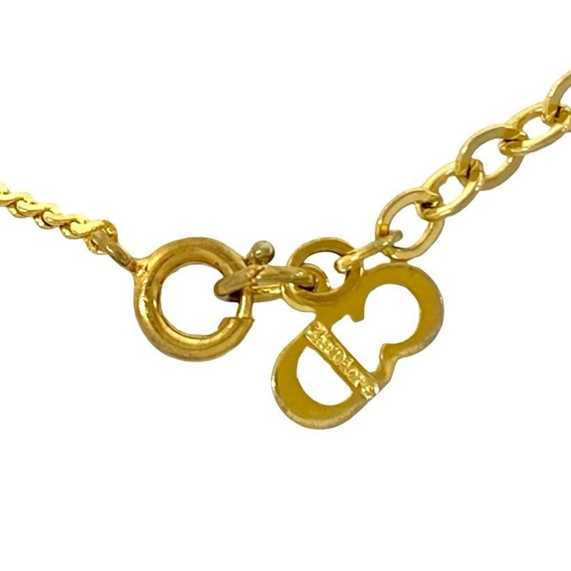 Pendant Necklace Gold and Rhinestone - Image 3