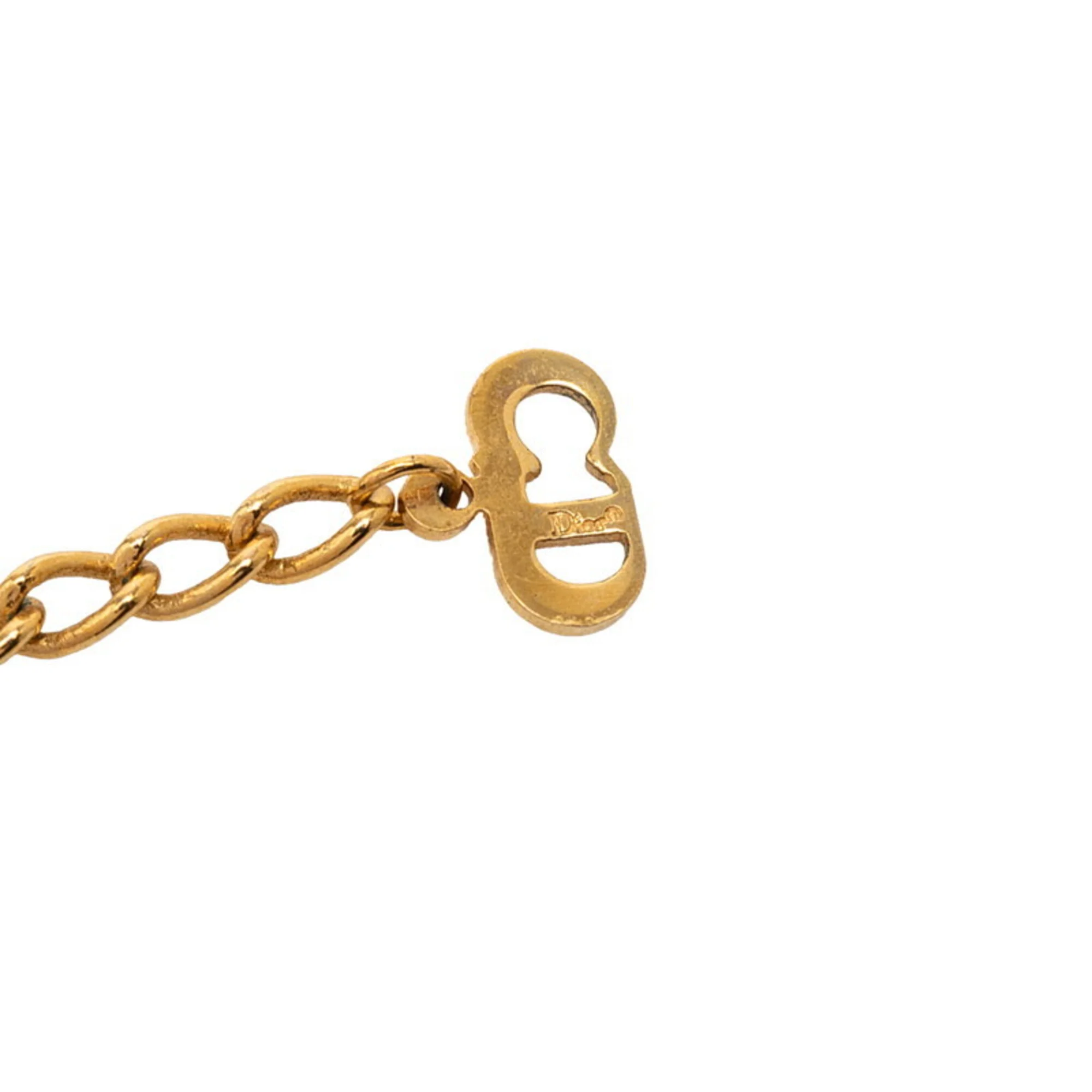 Pendant Necklace Gold and Rhinestone - Image 5