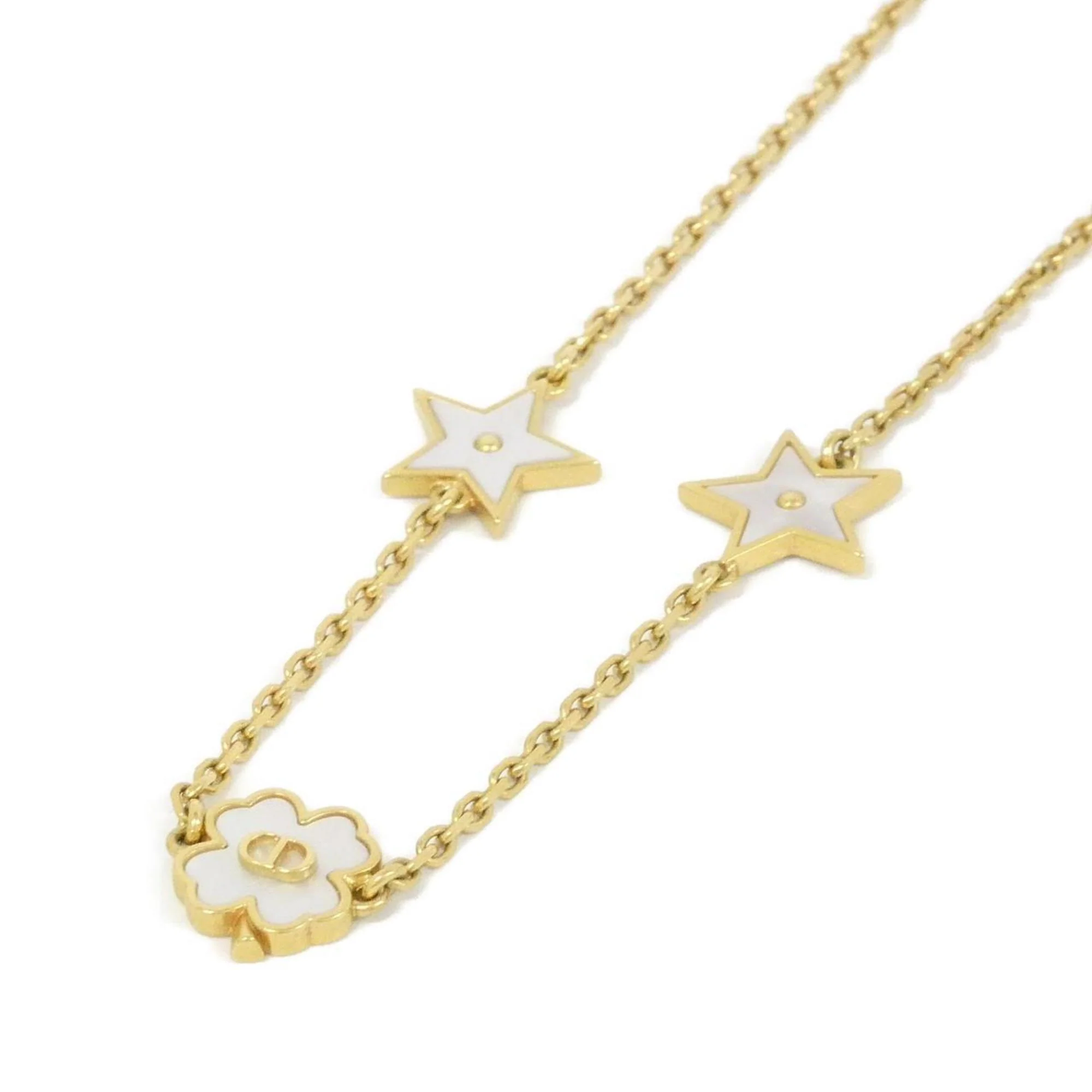 Pendant Necklace Gold and White