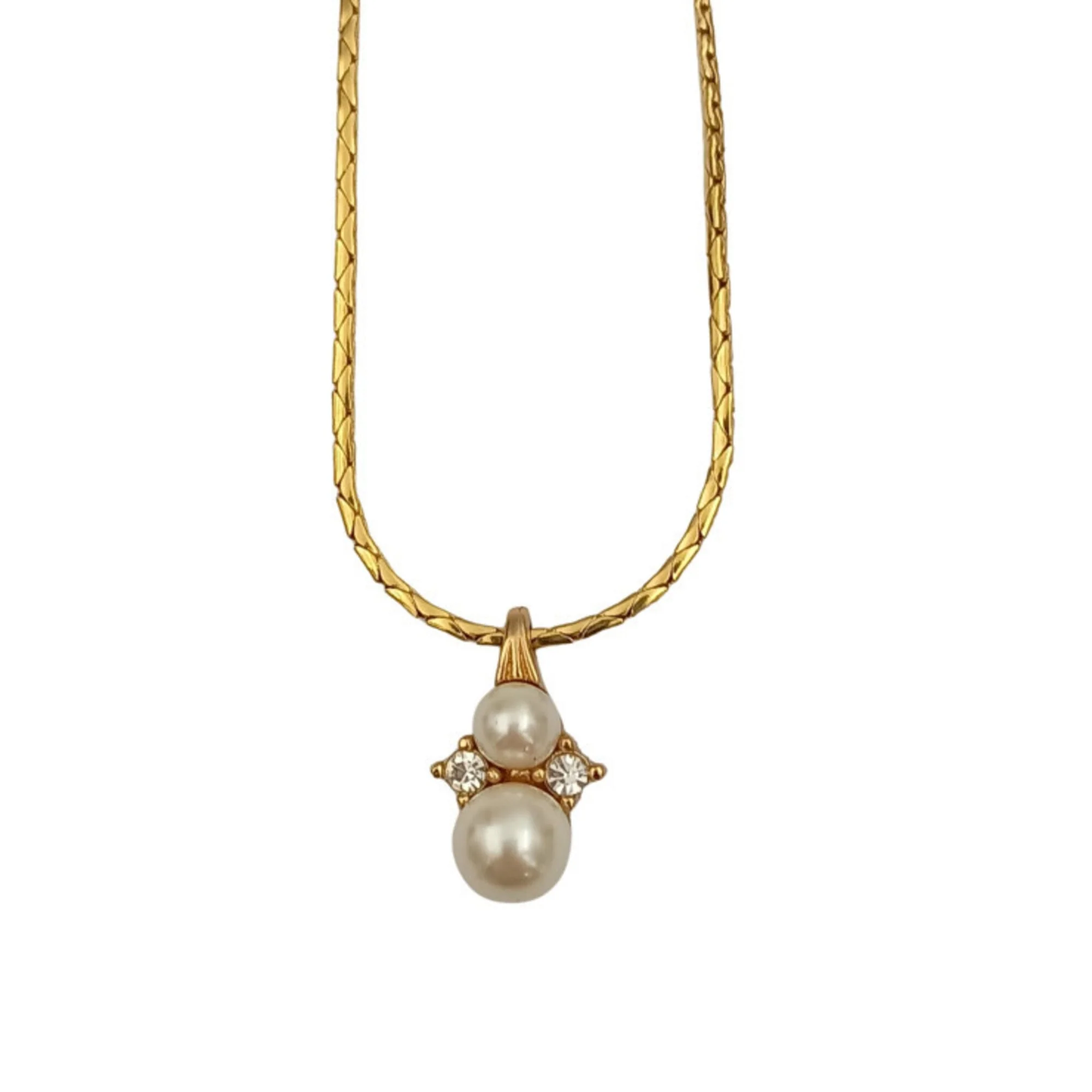 Pendant Necklace Gold Metal