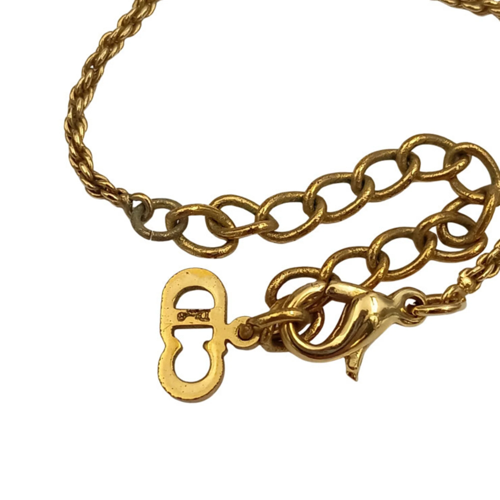 Pendant Necklace Gold Metal with Rhinestone - Image 6