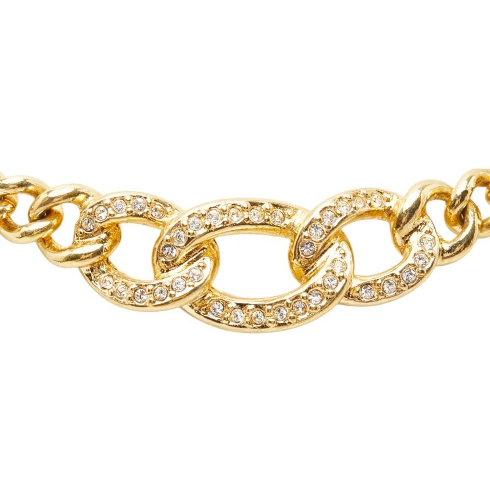 Pendant Necklace Gold with Rhinestone - Image 2