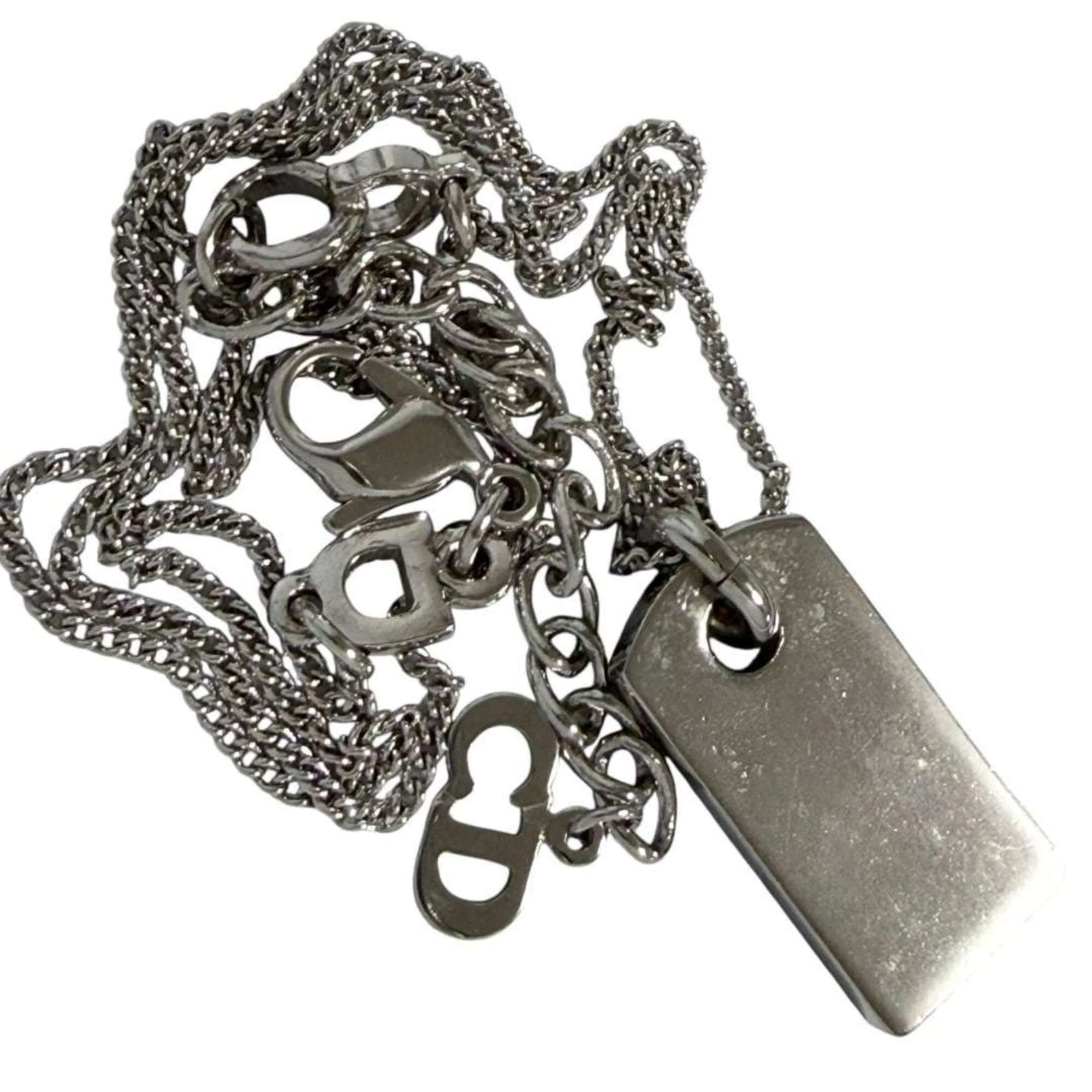 Pendant Necklace Metal and Rhinestone - Image 5