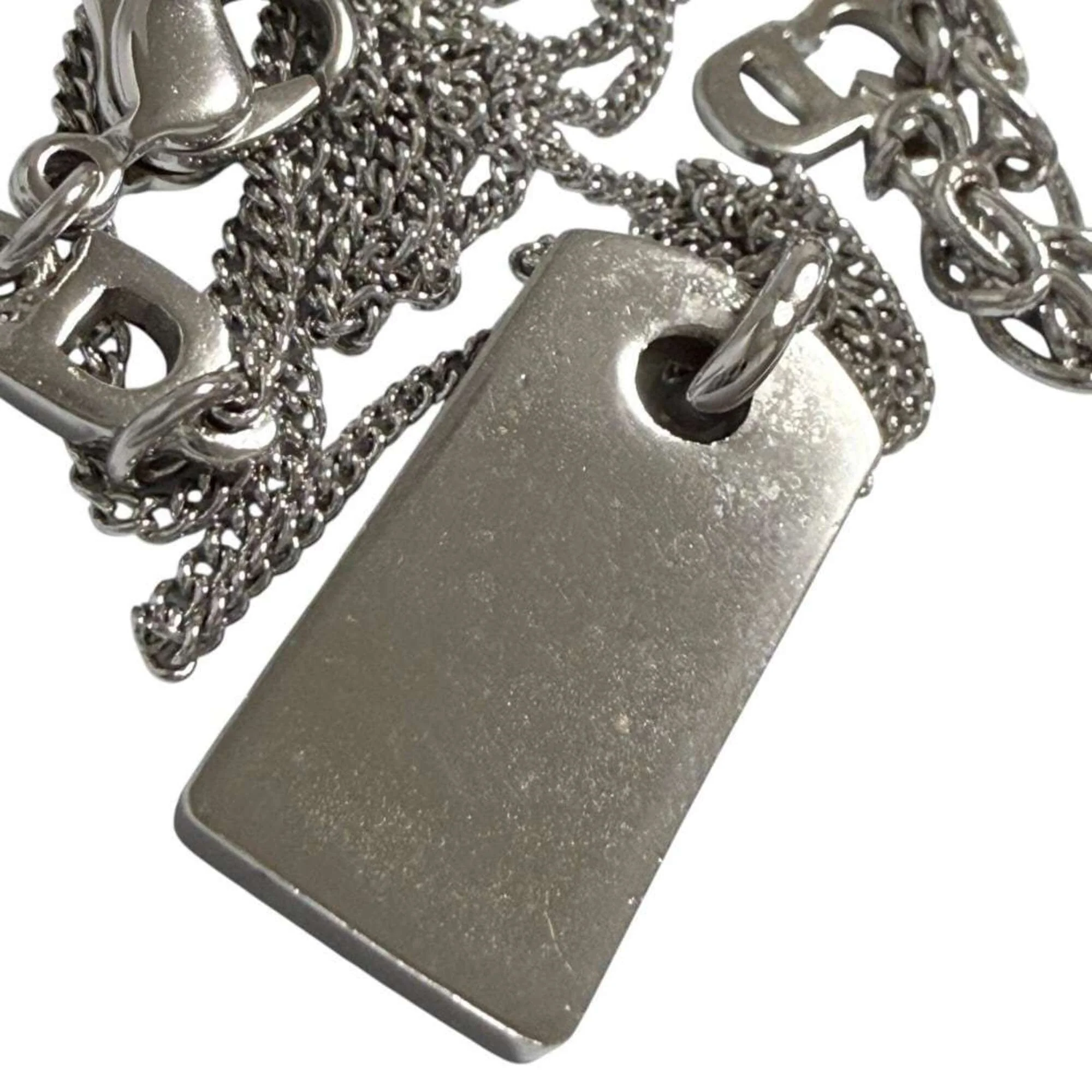 Pendant Necklace Metal and Rhinestone - Image 6