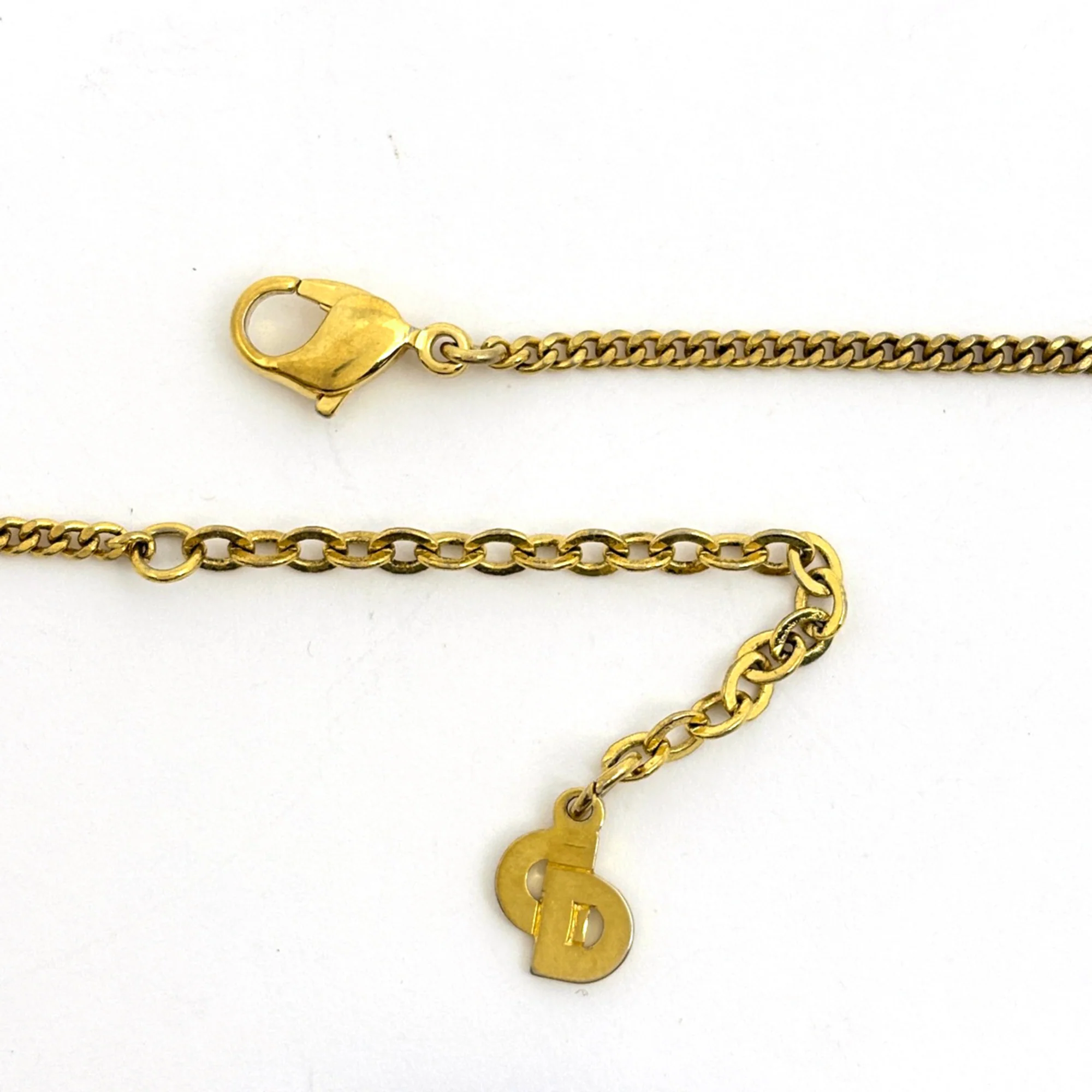 Pendant Necklace Rhinestone GP Gold - Image 3