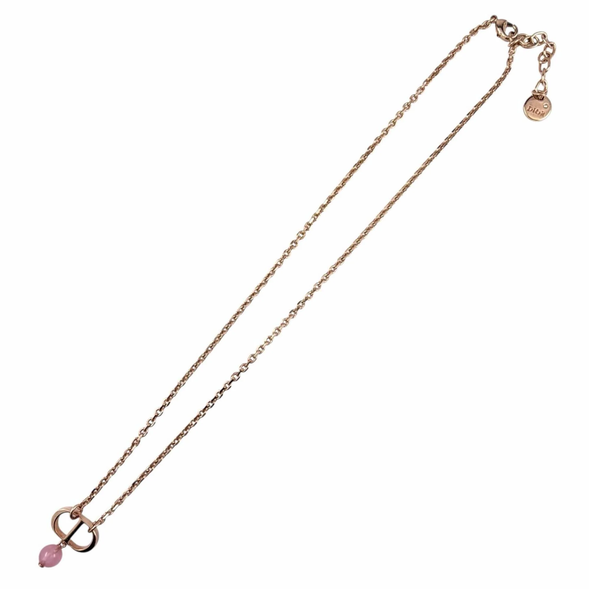 Petit CD Pendant Necklace Rose Gold With Diamond - Image 4
