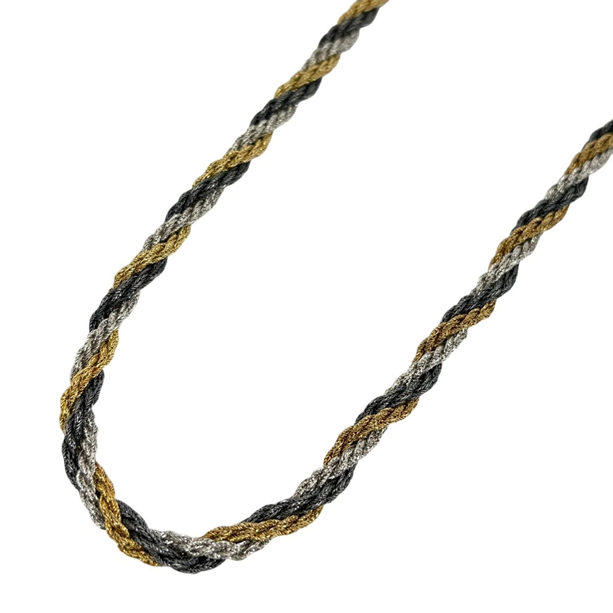 Twist Chain Pendant Necklace Gold and Silver