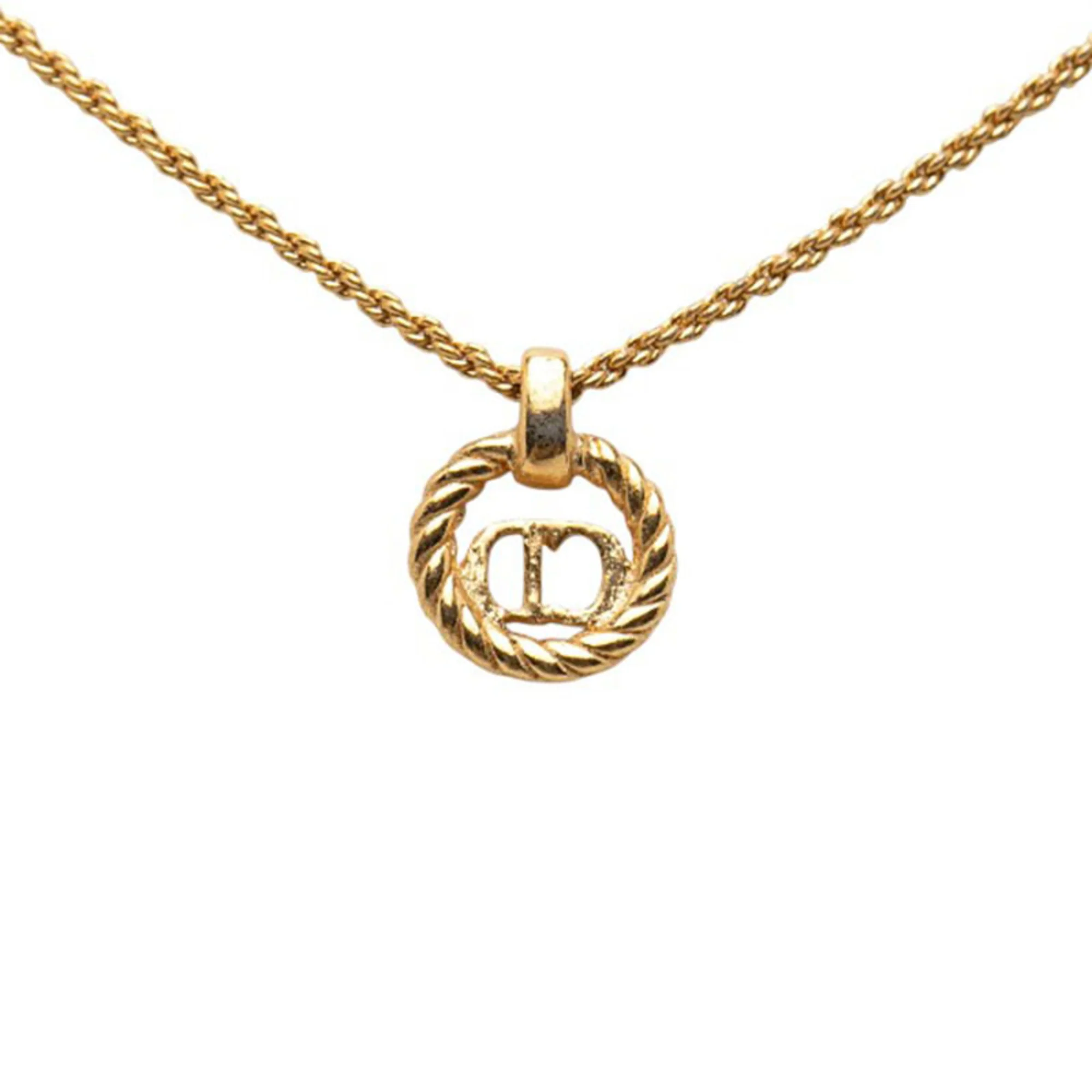 Twist Metal Chain Pendant Necklace Gold - Image 2
