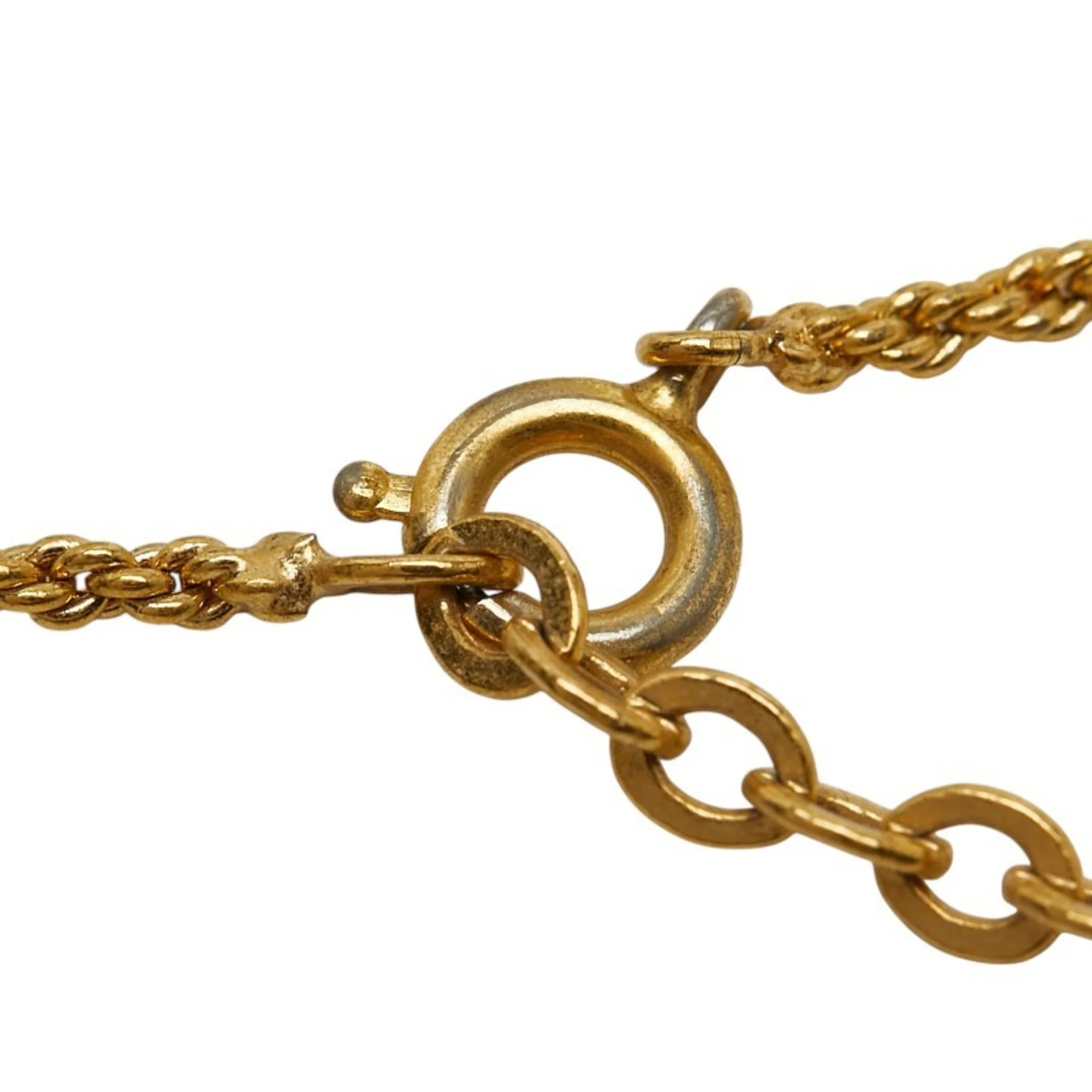 Twist Metal Chain Pendant Necklace Gold - Image 4