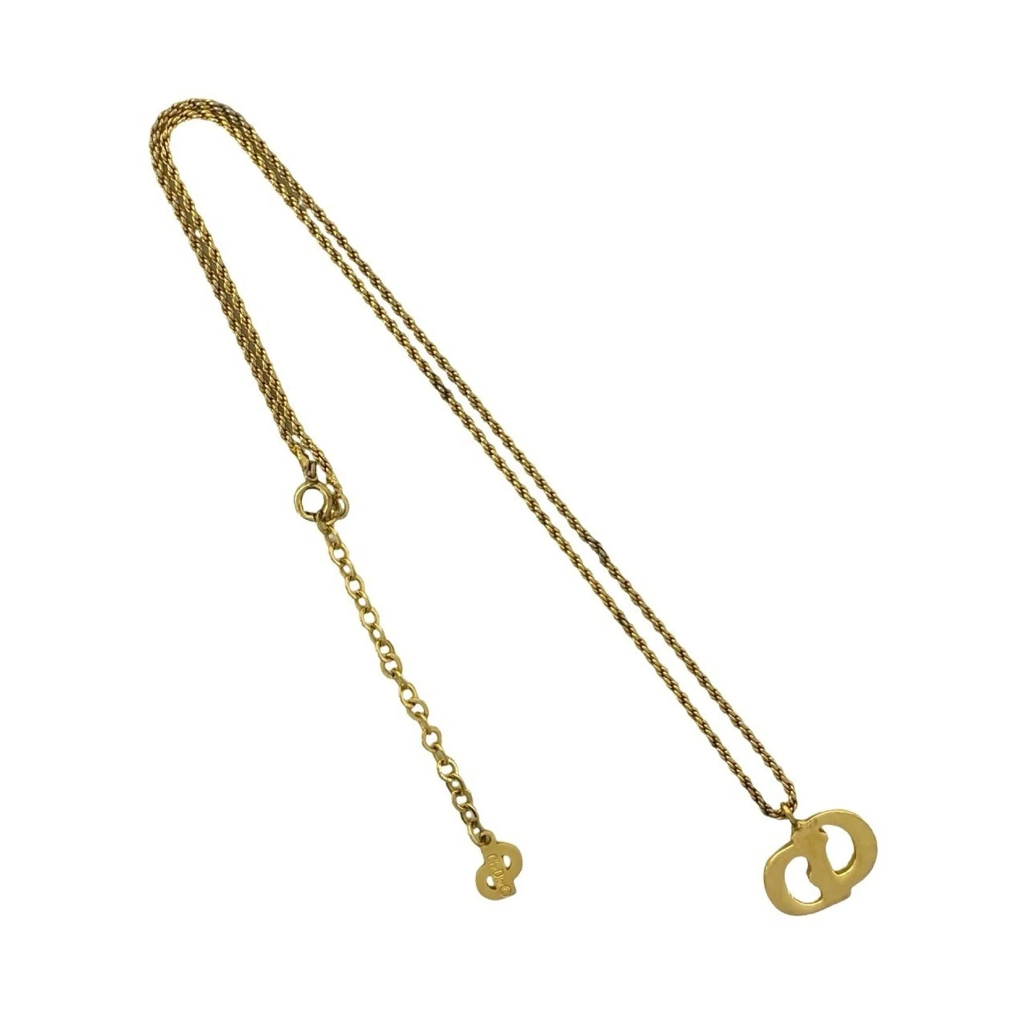 Vintage CD Pendant Necklace Gold - Image 5