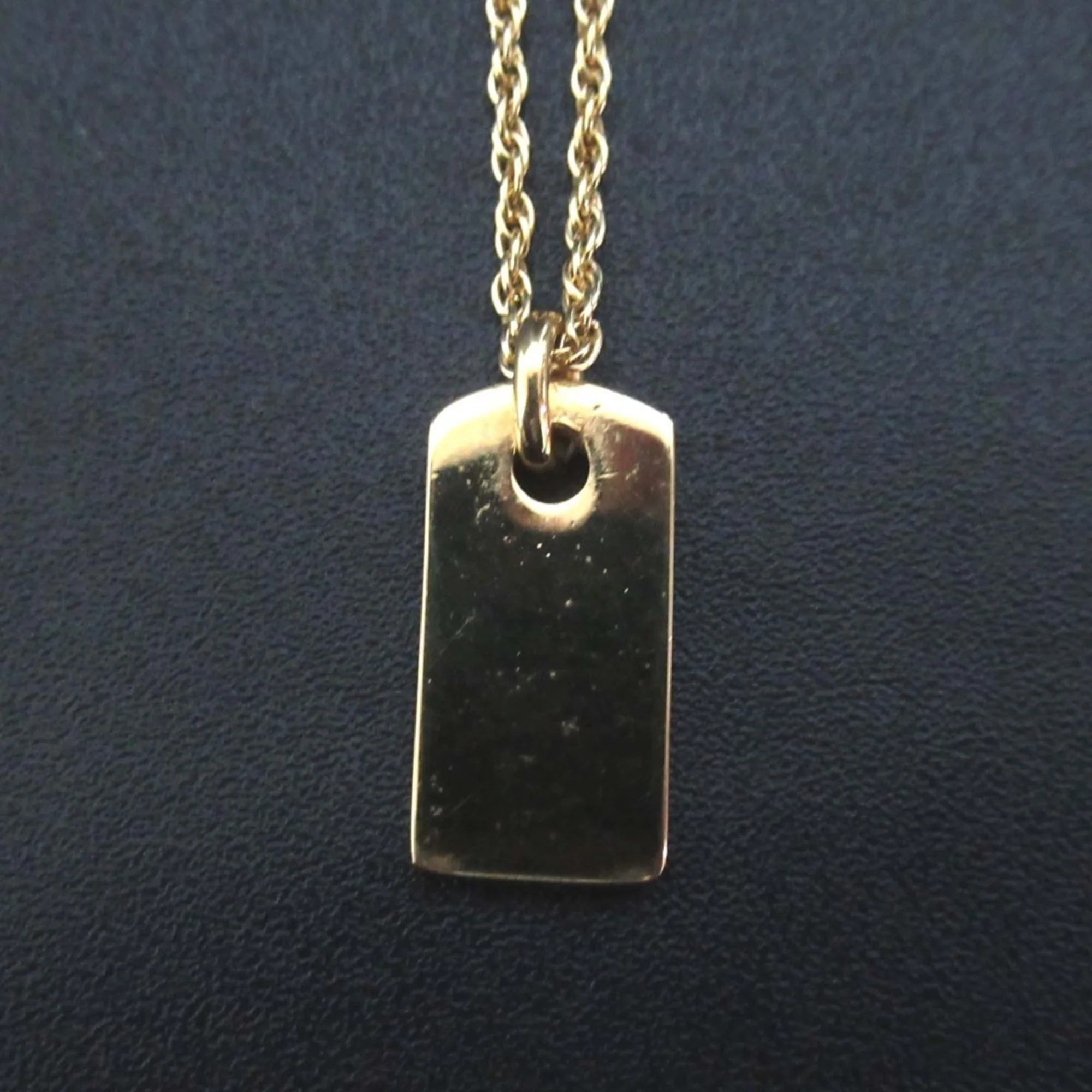 Vintage Dog Tag Pendant Necklace Gold - Image 2
