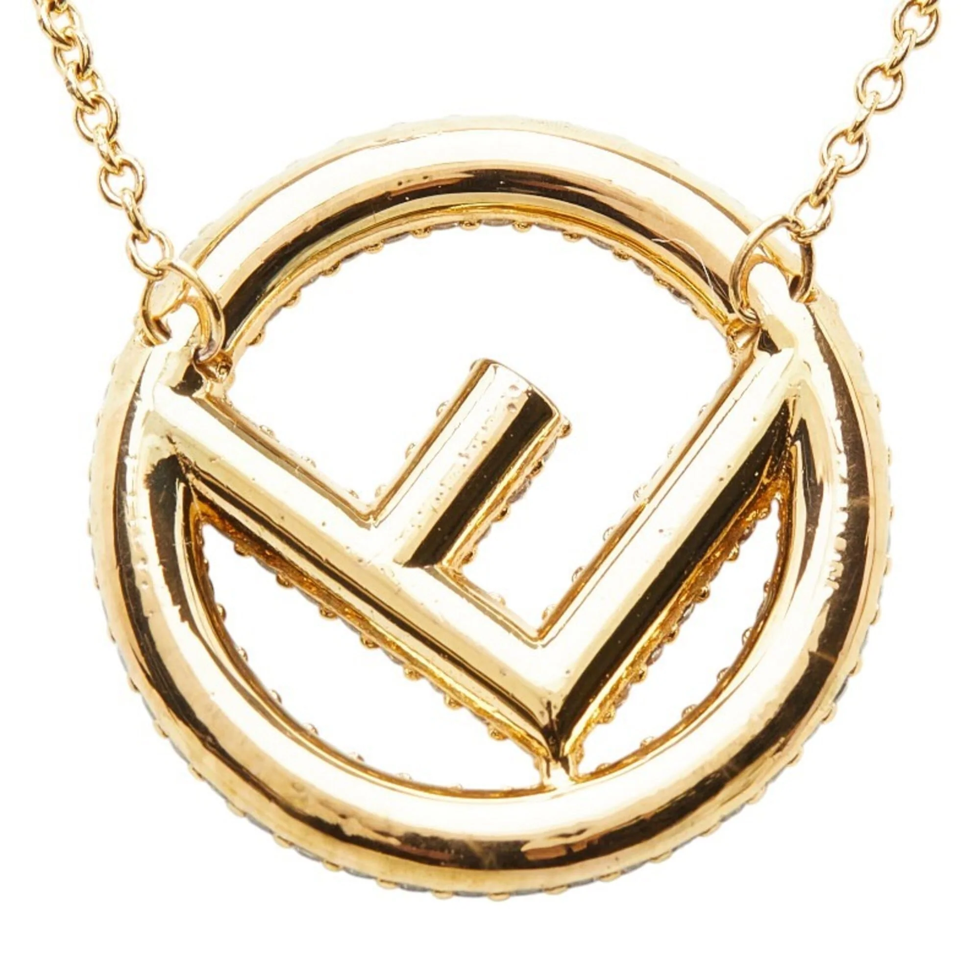 Pendant Necklace Gold Plated With Rhinestone - Image 3