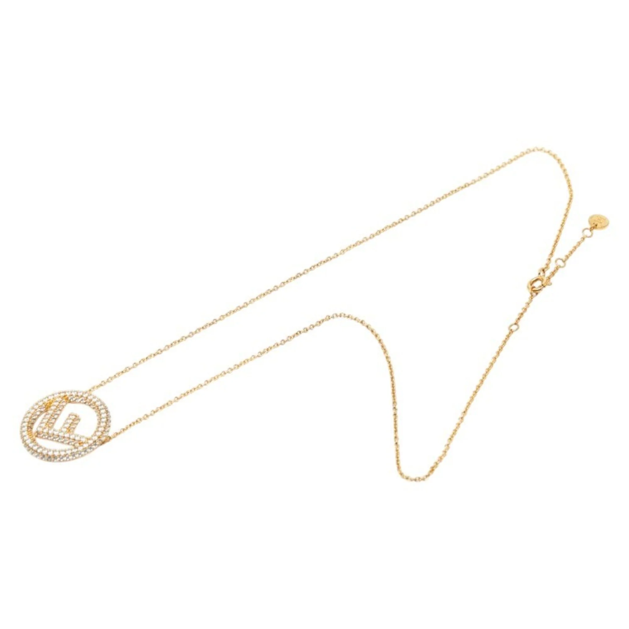 Pendant Necklace Gold Plated With Rhinestone - Image 4