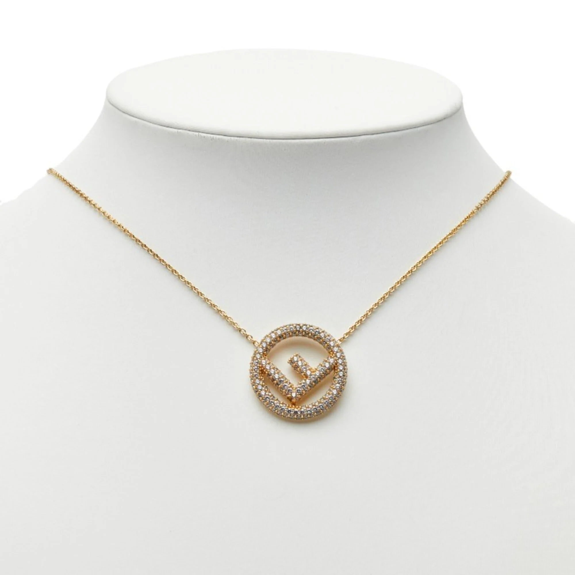 Pendant Necklace Gold Plated With Rhinestone - Image 7