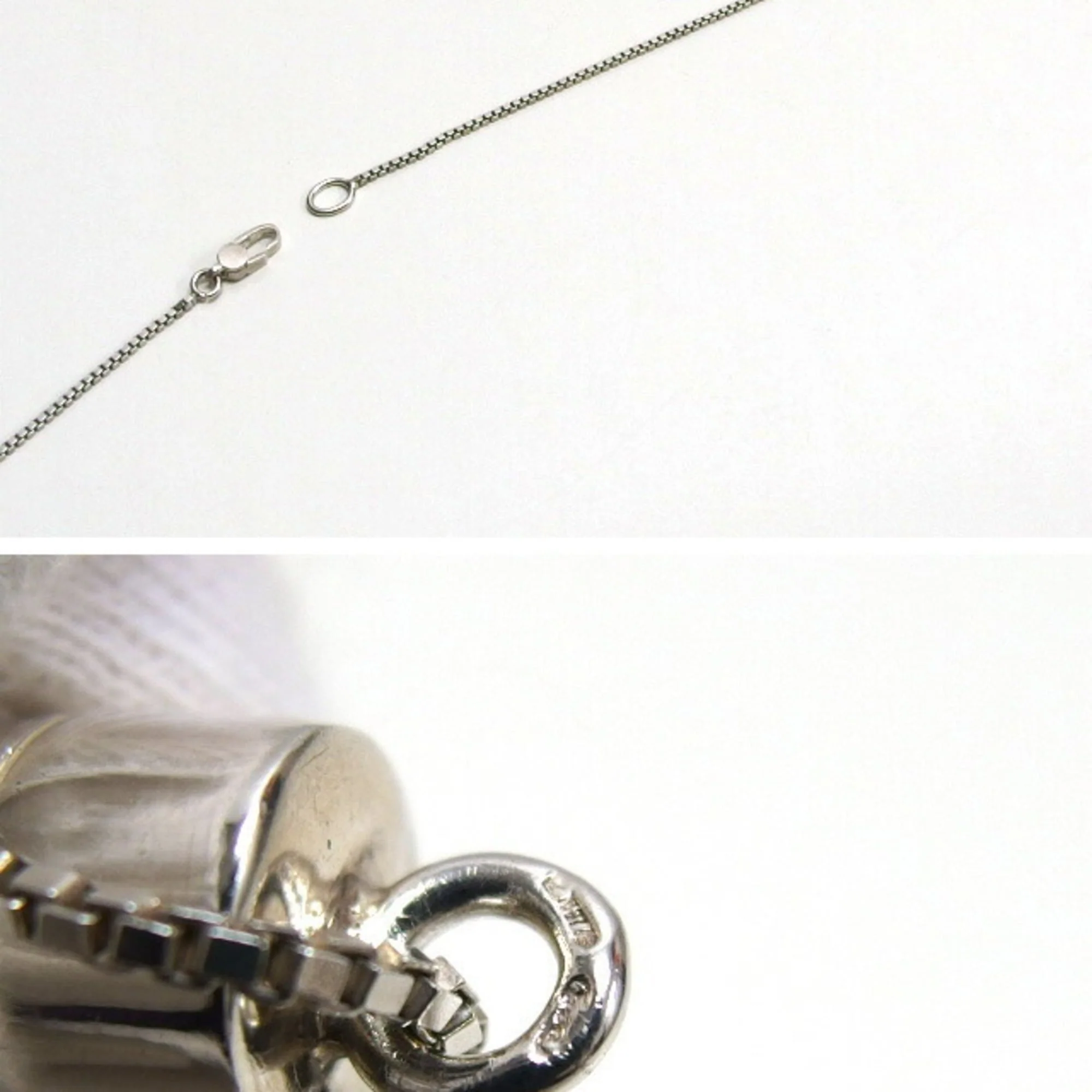Bamboo Motif Pendant Necklace Sterling Silver - Image 7