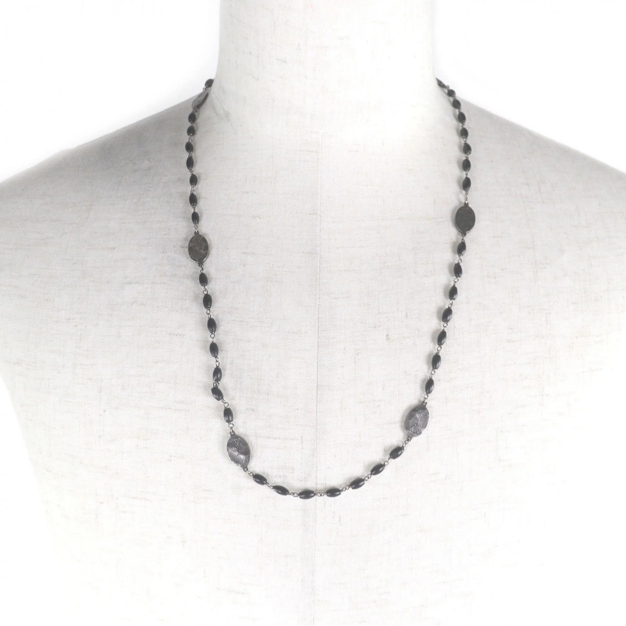 Crest Plate Pendant Necklace Sterling Silver - Image 2
