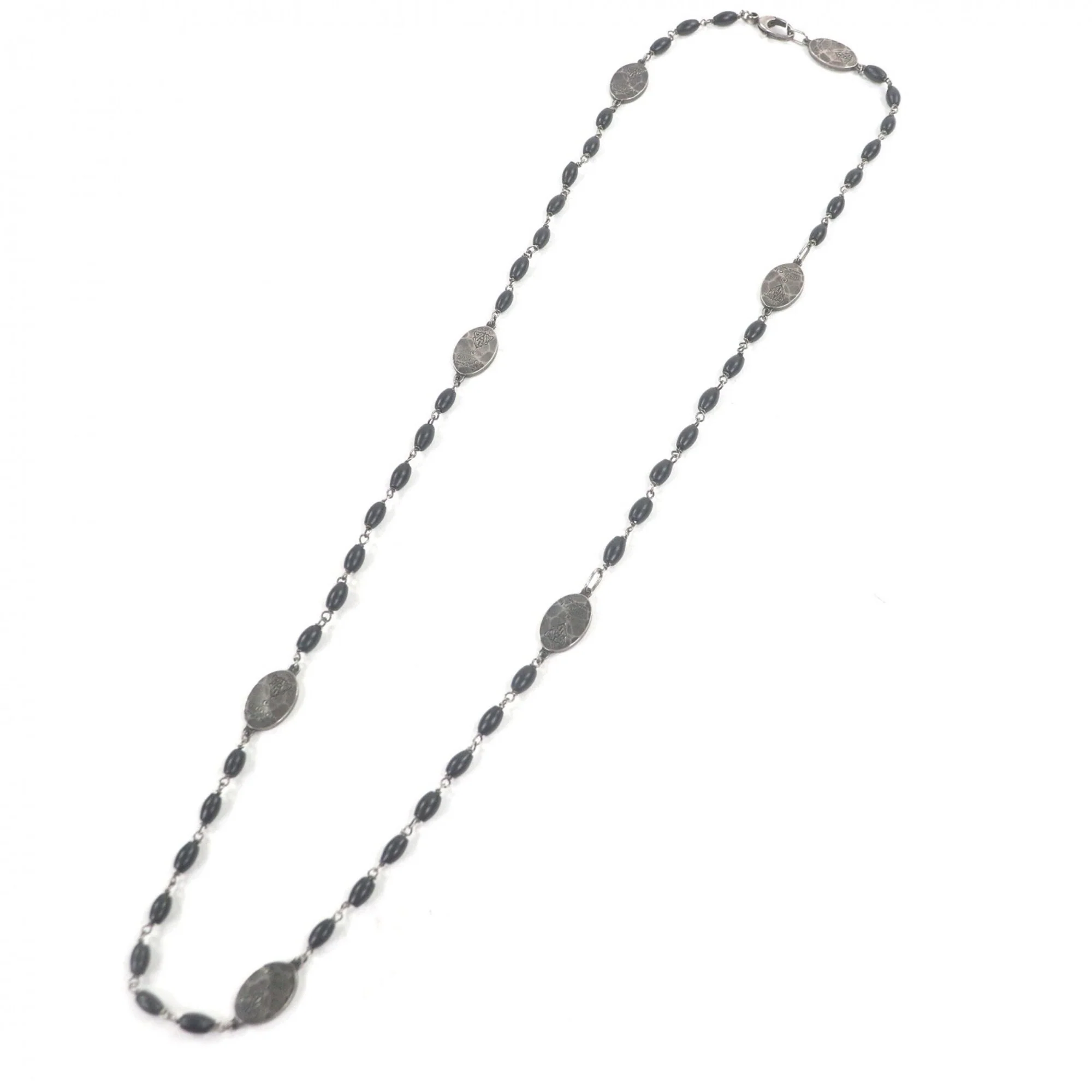 Crest Plate Pendant Necklace Sterling Silver - Image 3