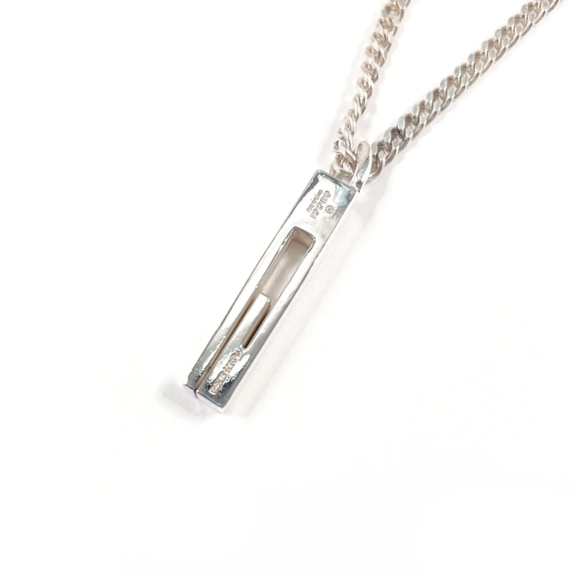 Cutout G Pendant Necklace Sterling Silver - Image 2