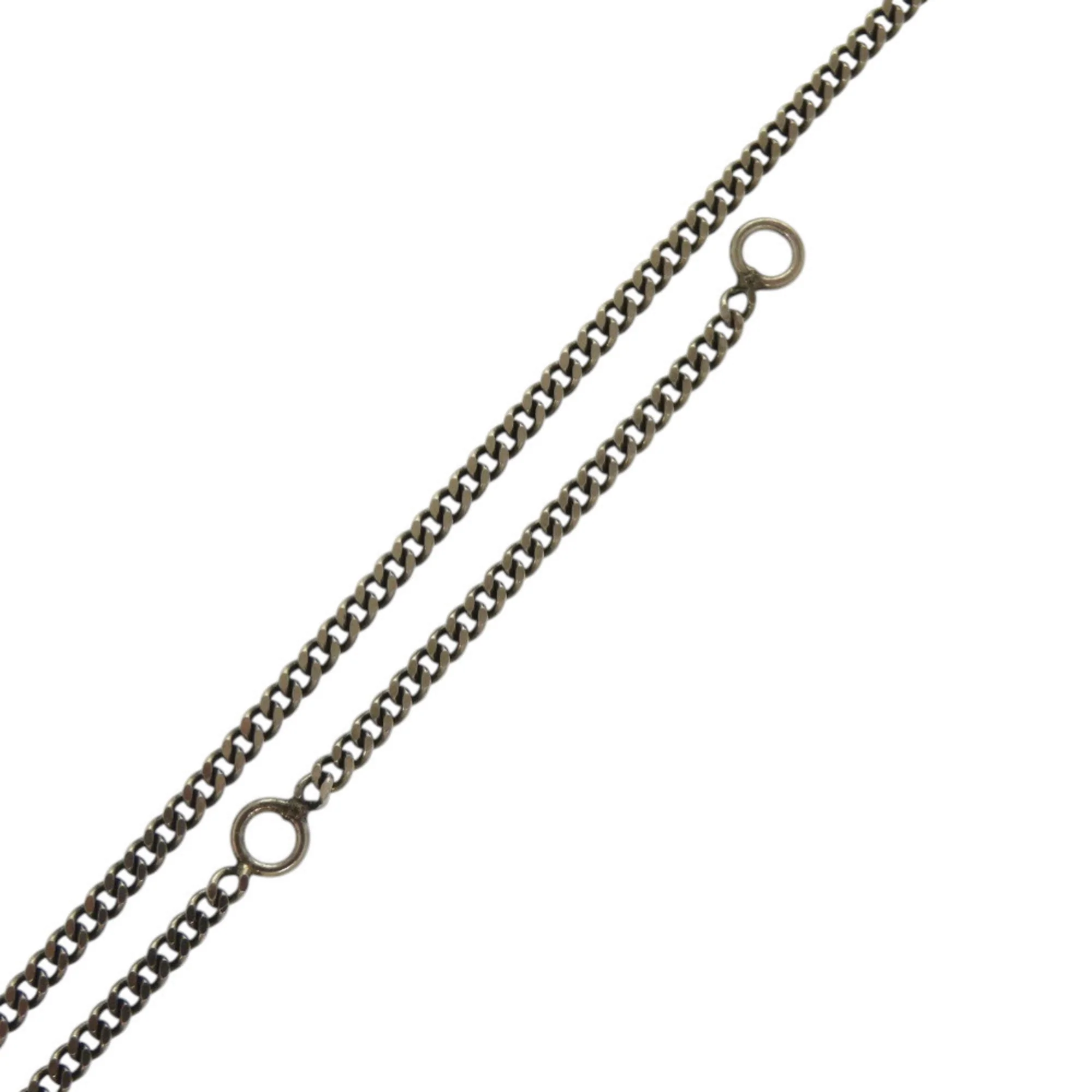 Diamante Plate Pendant Necklace Sterling Silver - Image 6