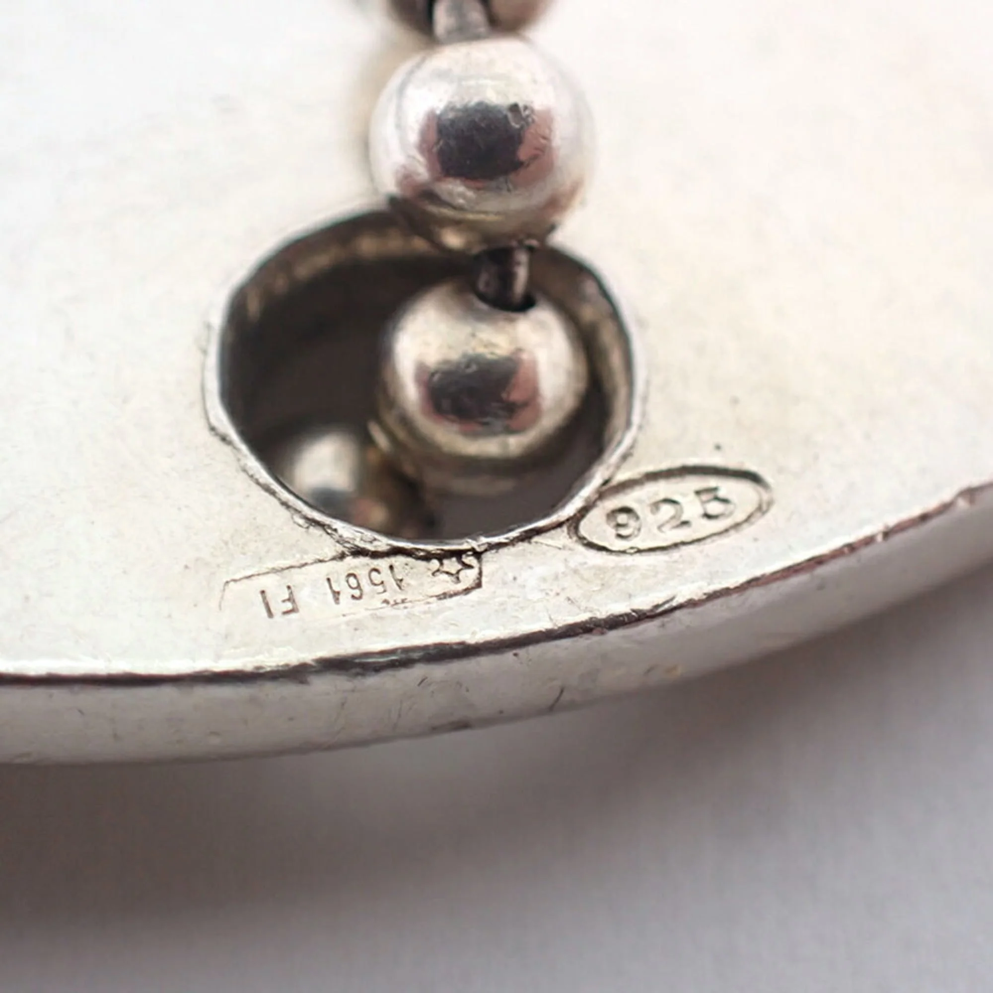 Dog Tag Plate Pendant Necklace Sterling Silver - Image 4