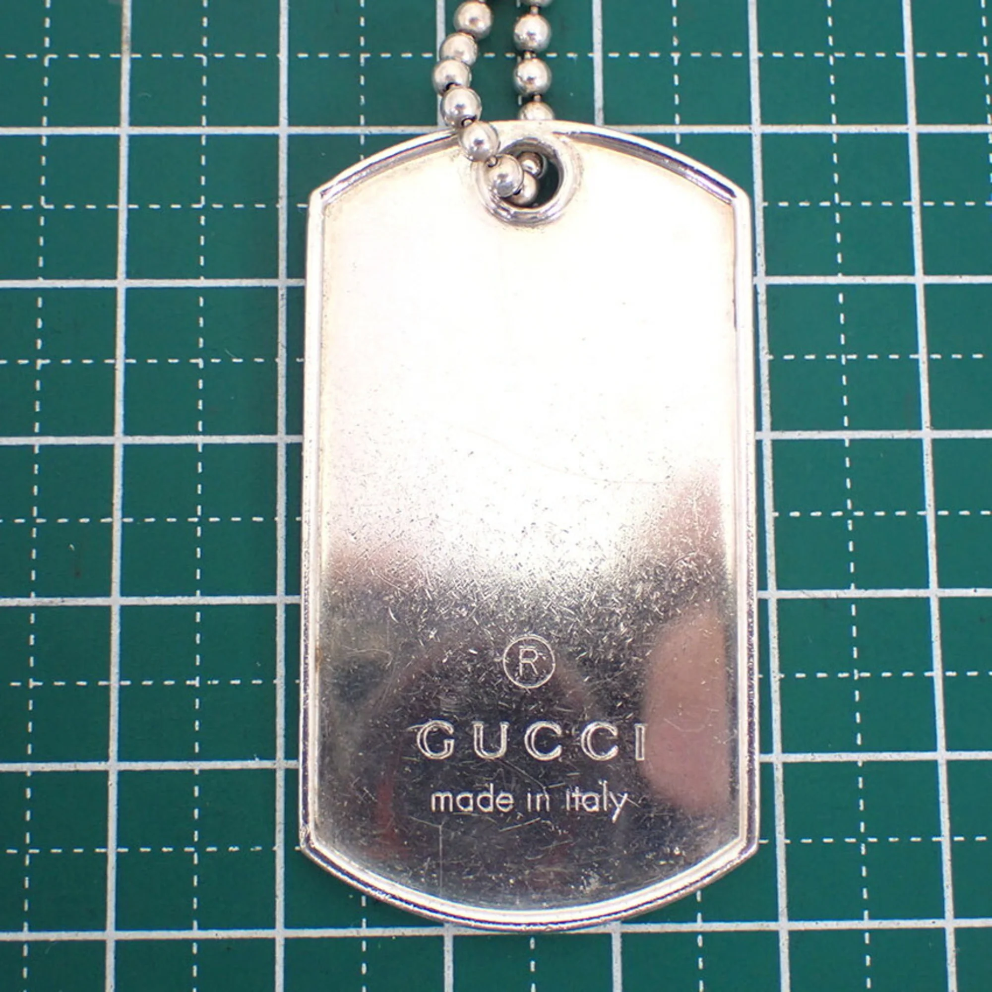 Dog Tag Plate Pendant Necklace Sterling Silver - Image 8
