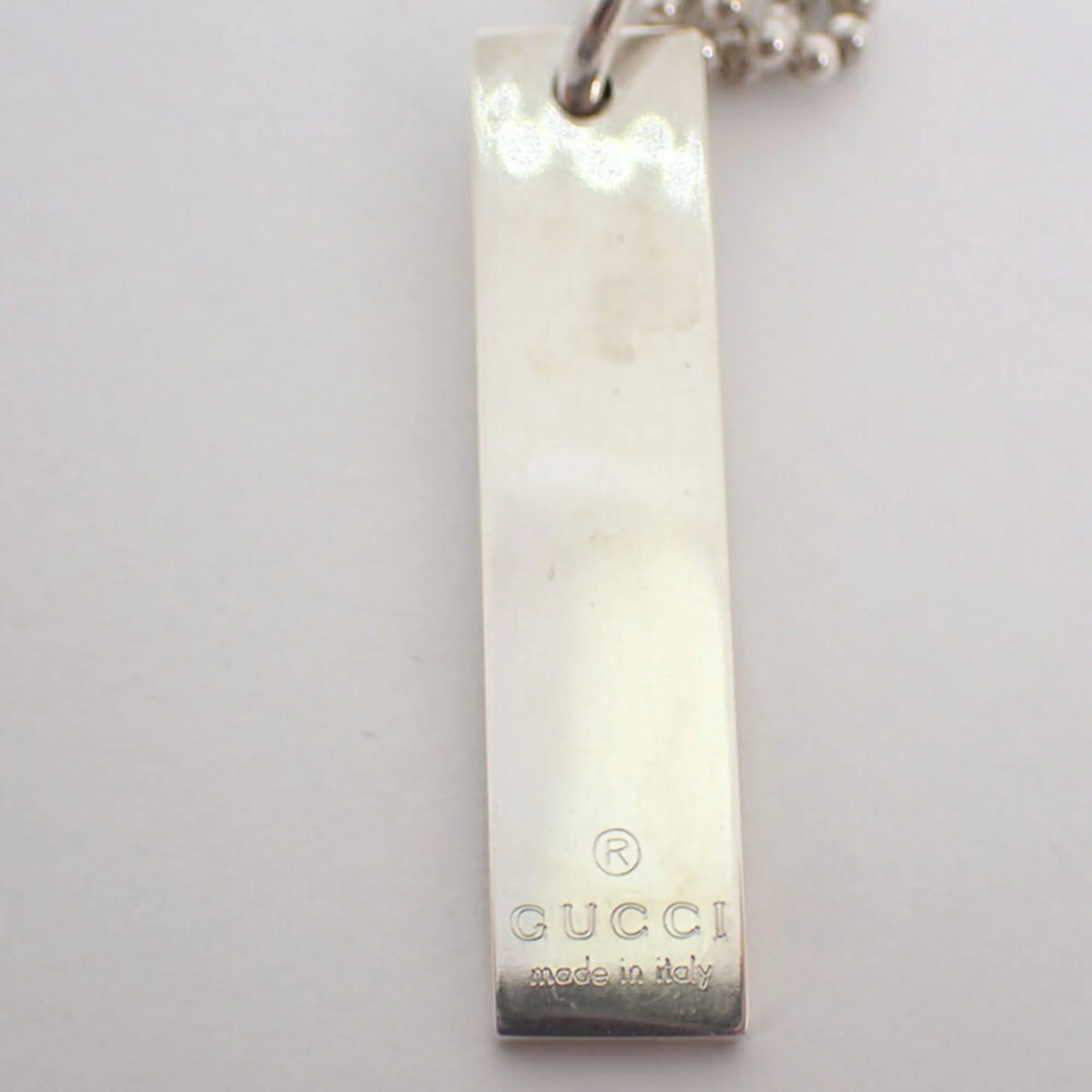 Double Ball Chain Pendant Necklace Sterling Silver - Image 3