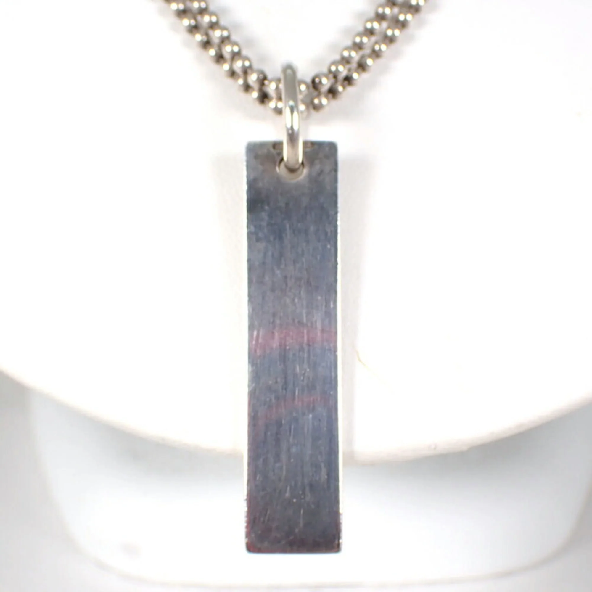 Double Ball Chain Pendant Necklace Sterling Silver - Image 3