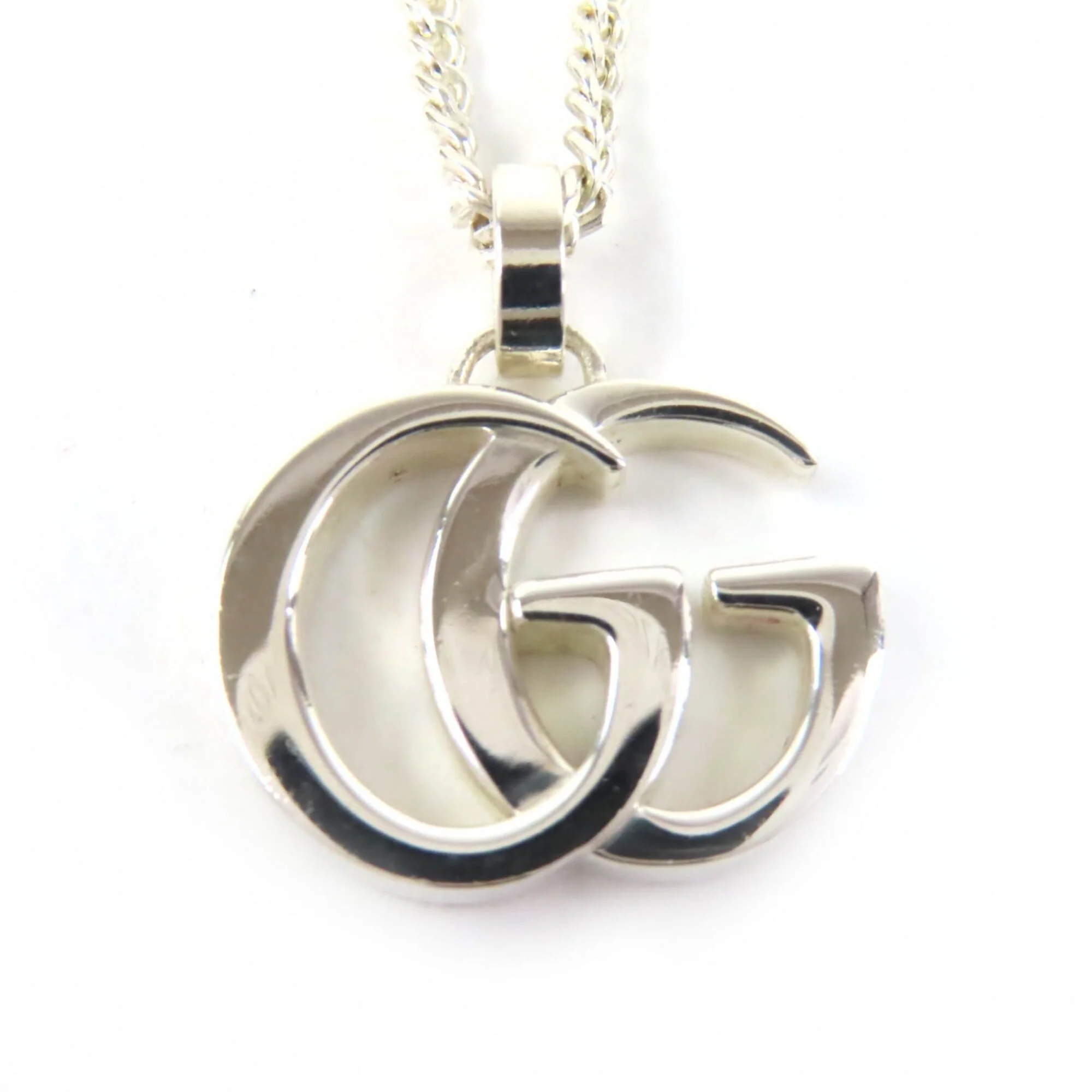 Double G Pendant Necklace Sterling Silver