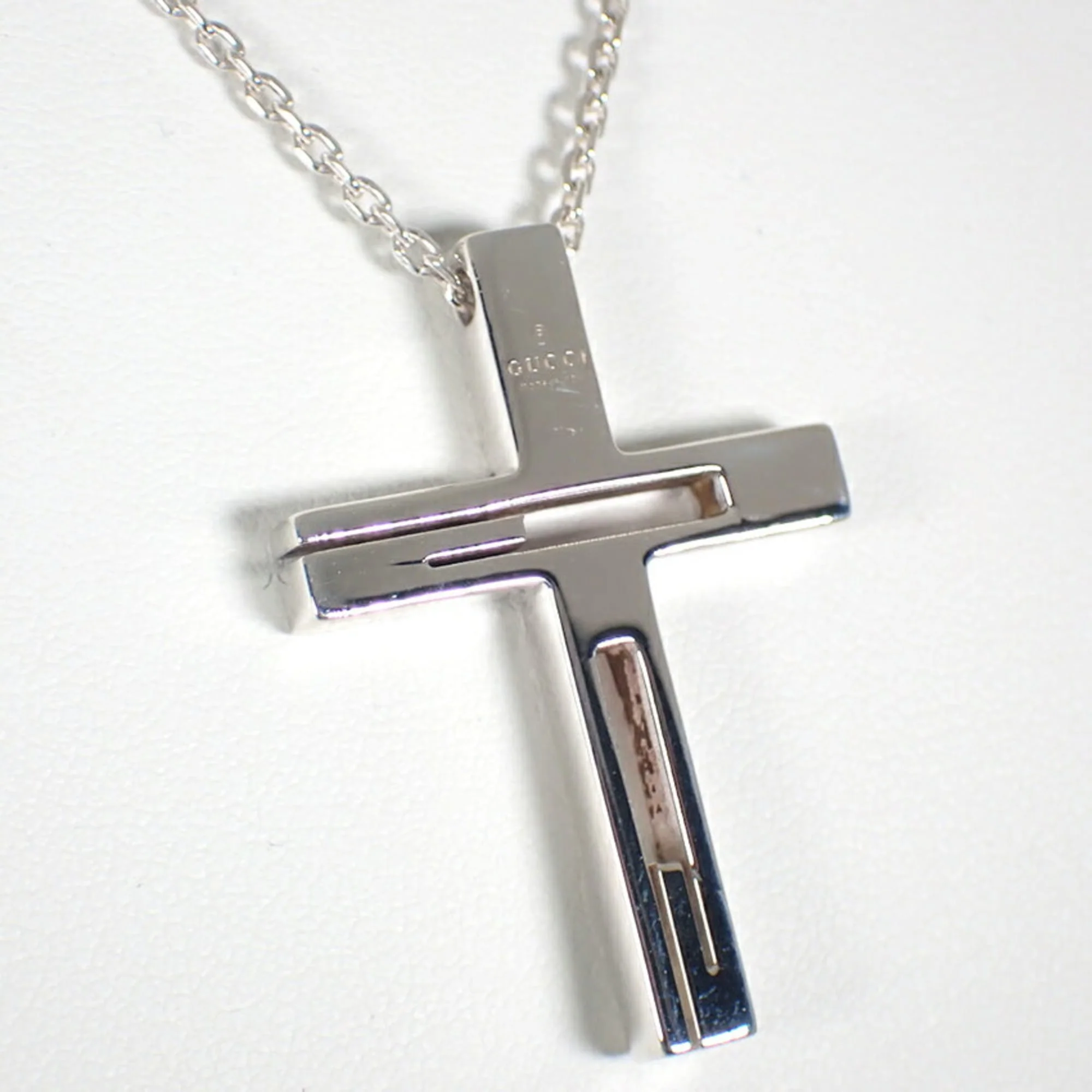 G Cross Pendant Necklace Sterling Silver - Image 4