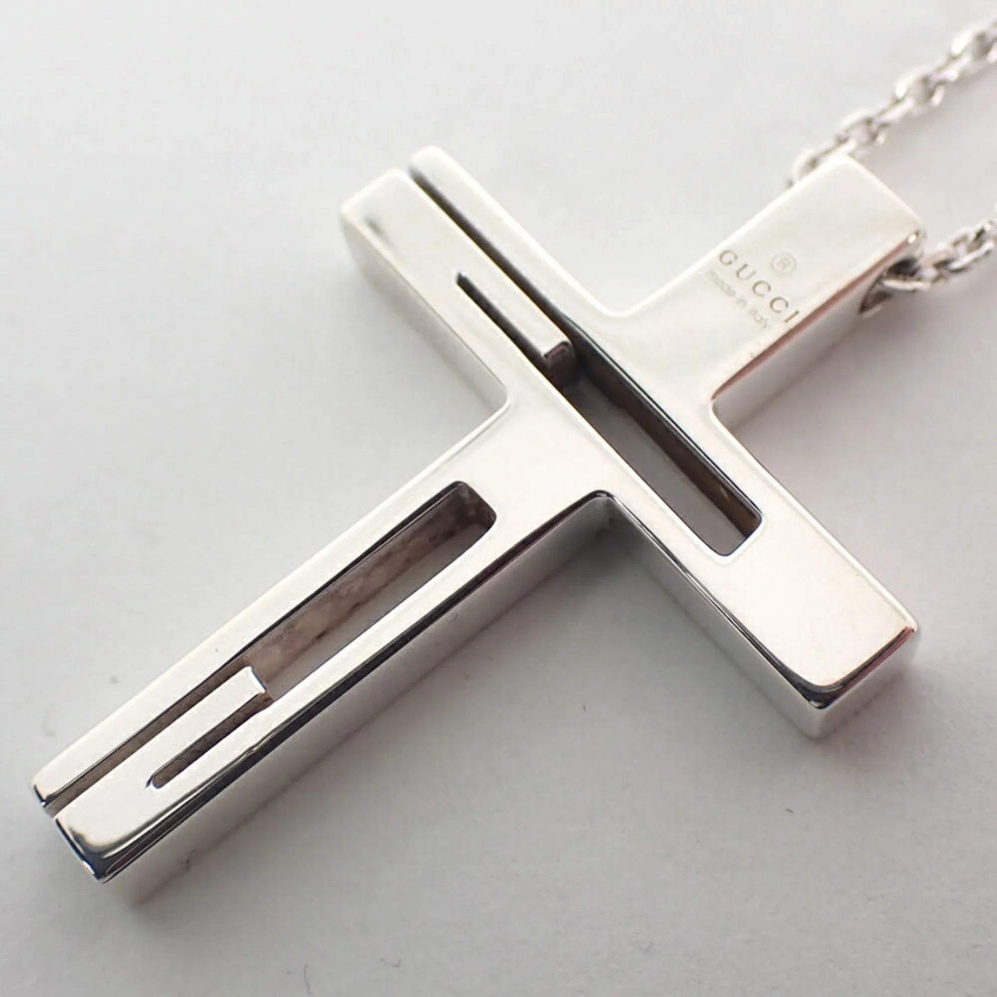 G Cross Pendant Necklace Sterling Silver - Image 7