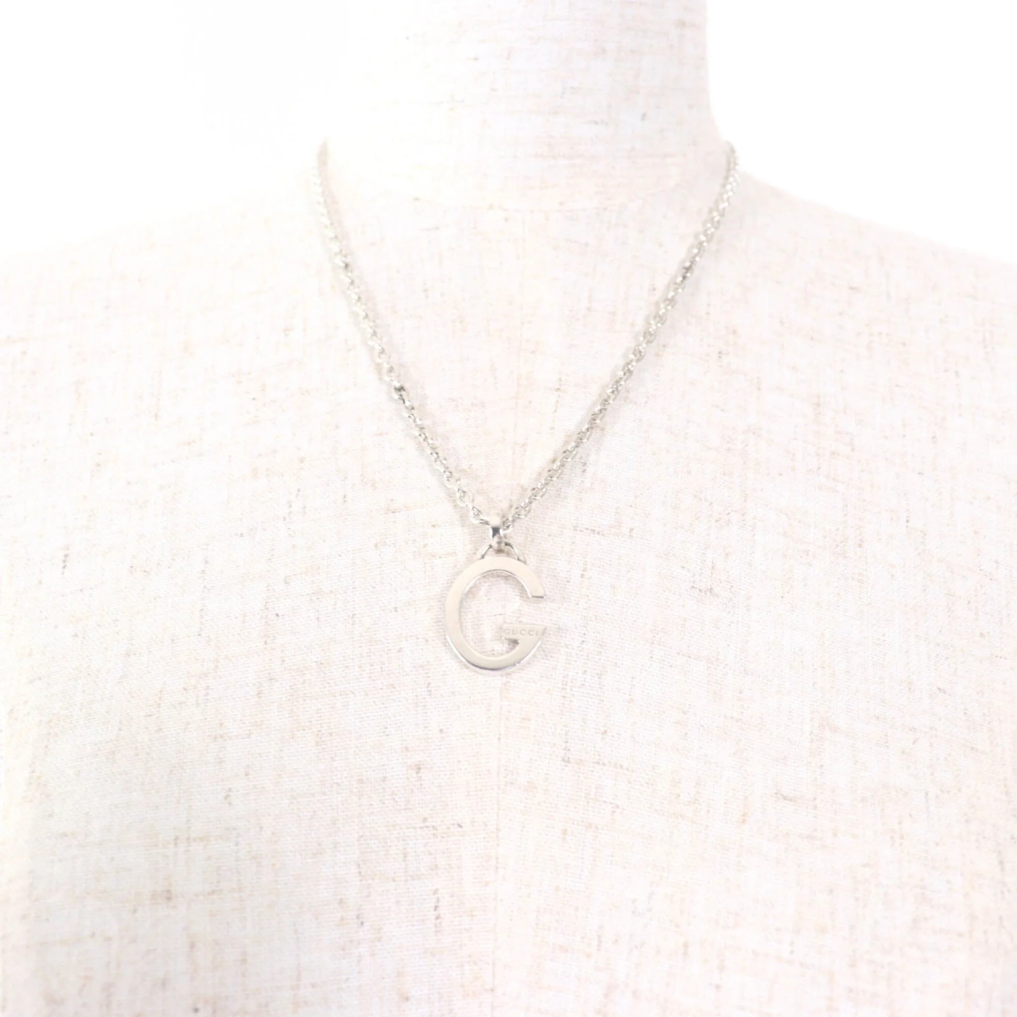 G Pendant Necklace Sterling Silver - Image 3