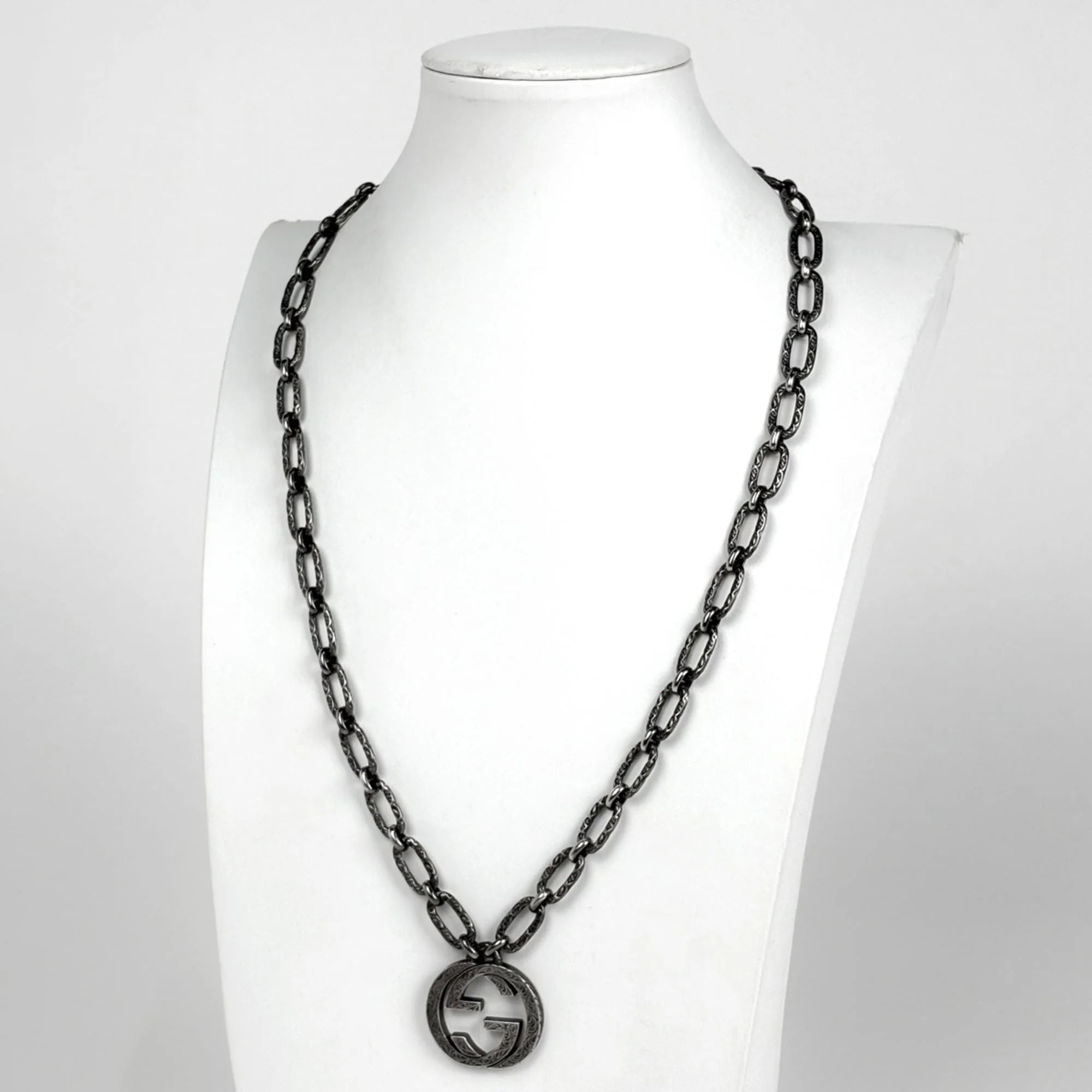 GG Pendant Necklace Sterling Silver - Image 4