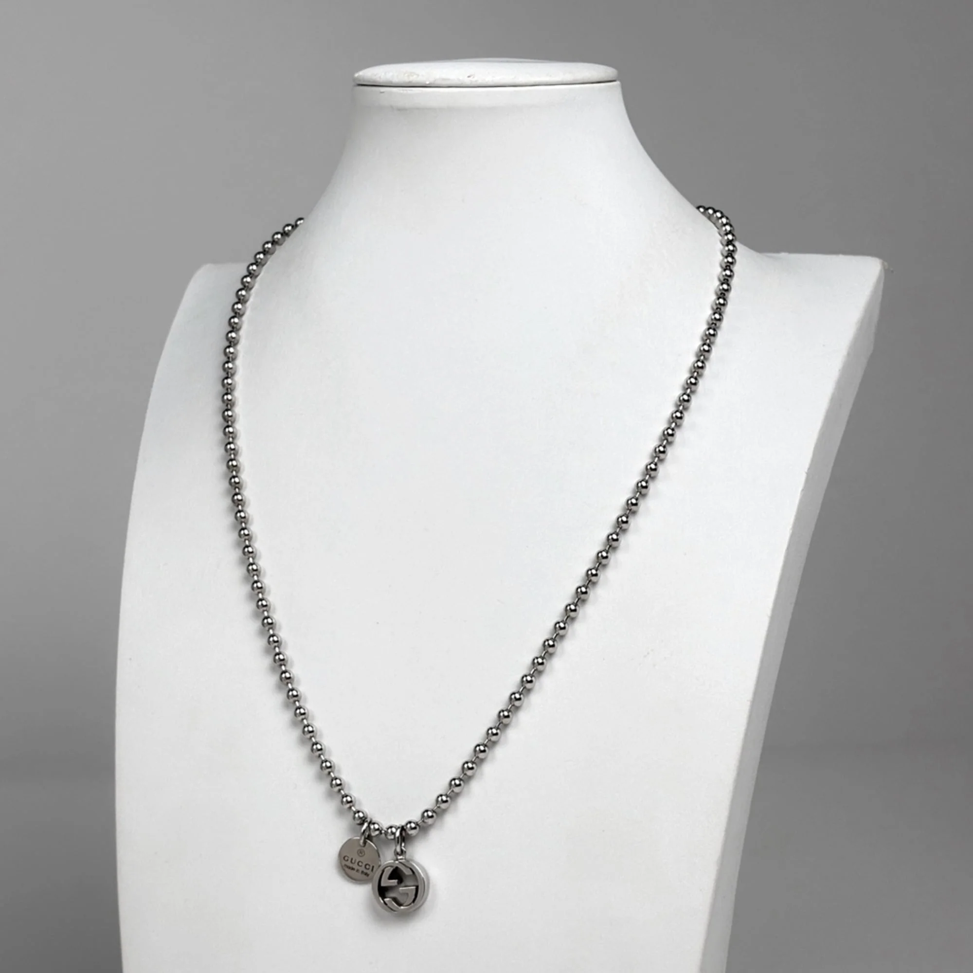 GG Pendant Necklace Sterling Silver - Image 4
